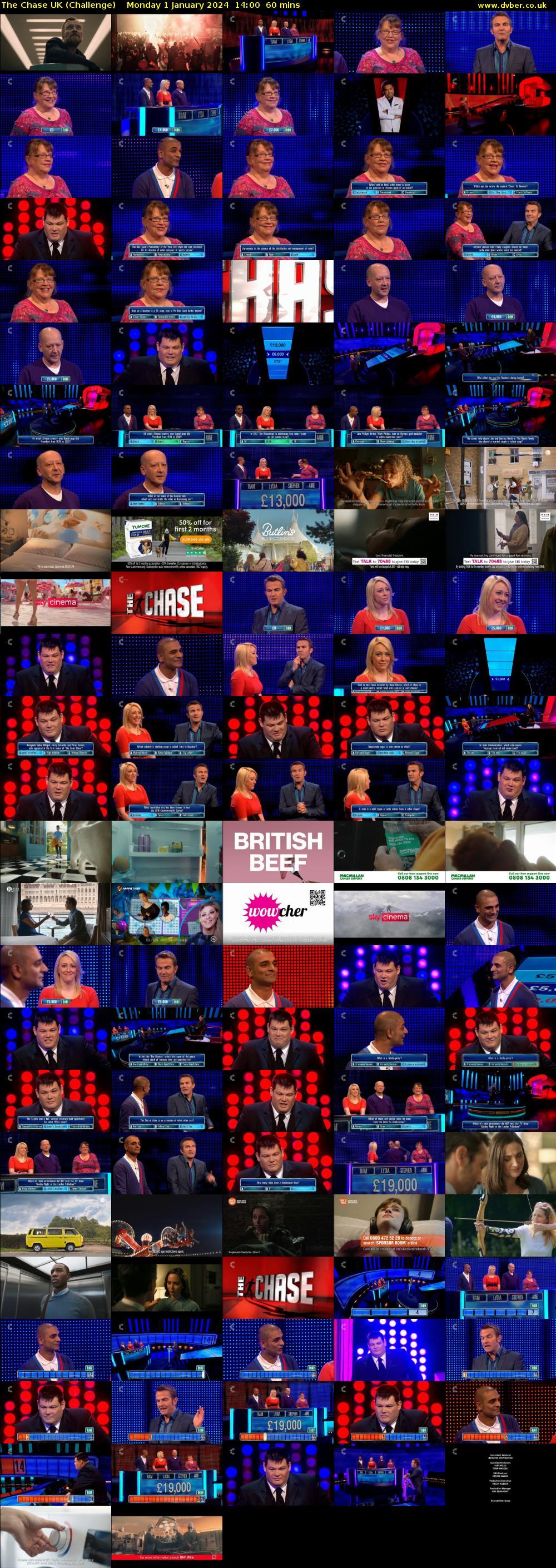 The Chase UK (Challenge) Monday 1 January 2024 14:00 - 15:00