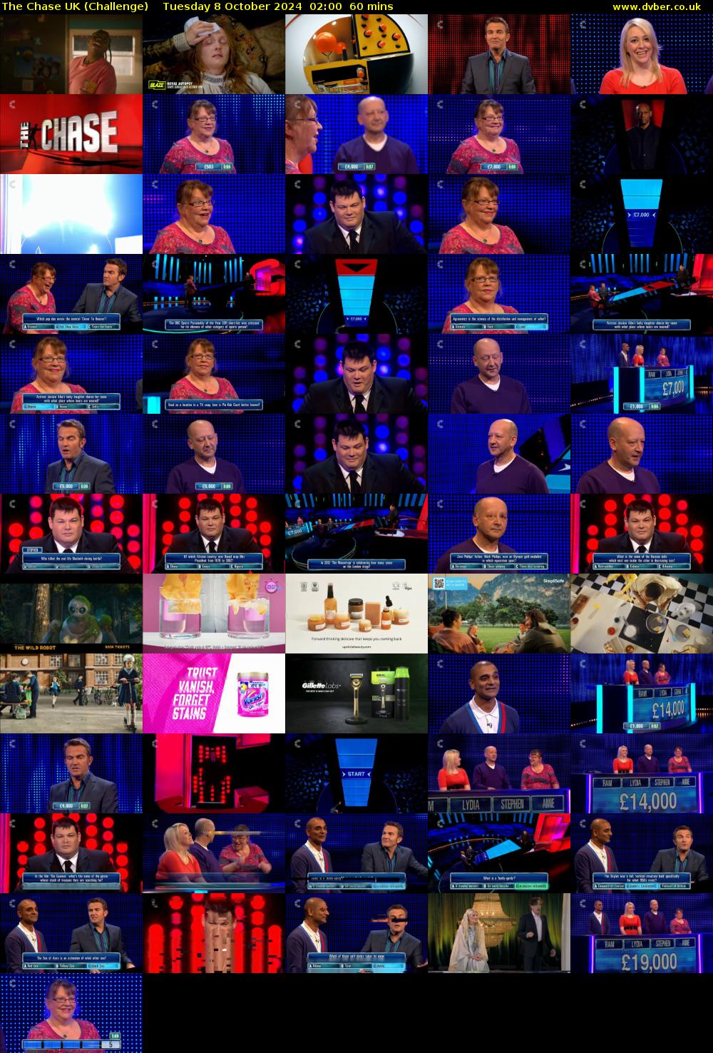 The Chase UK (Challenge) Tuesday 8 October 2024 02:00 - 03:00