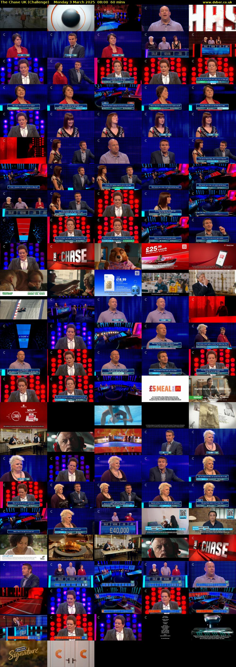 The Chase UK (Challenge) Monday 3 March 2025 08:00 - 09:00