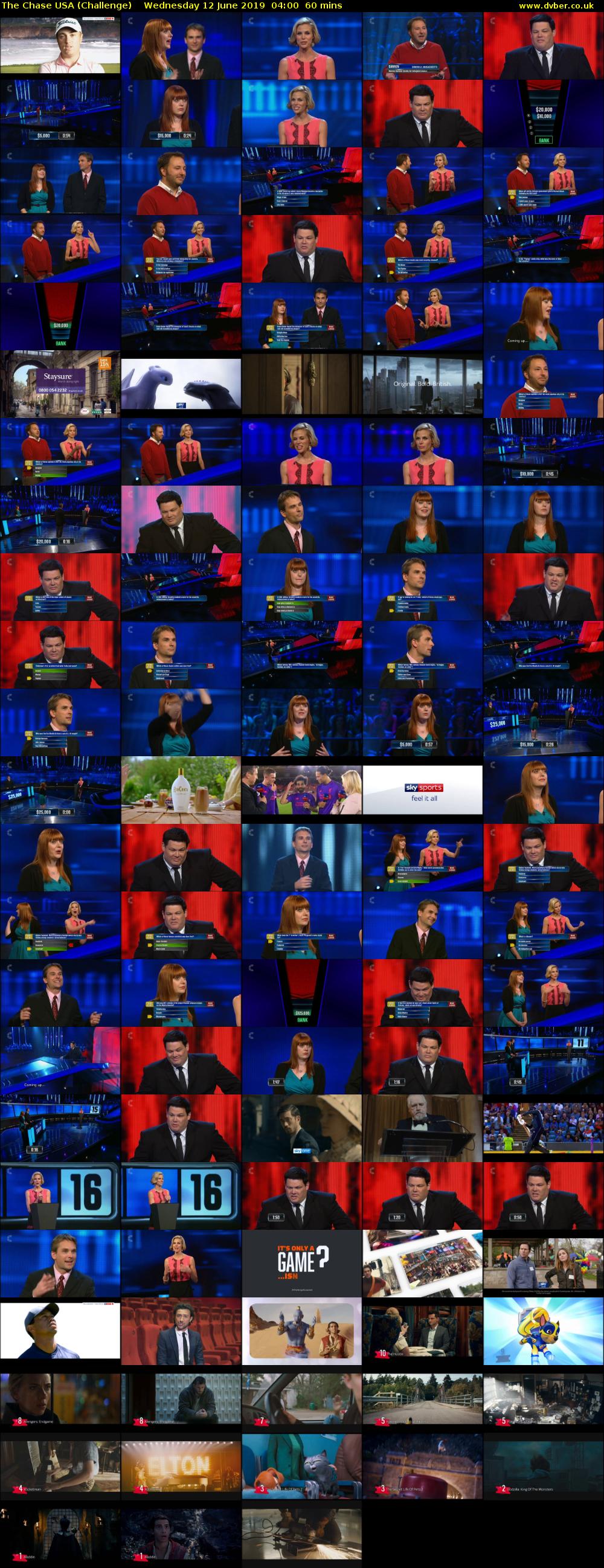 The Chase USA (Challenge) Wednesday 12 June 2019 04:00 - 05:00