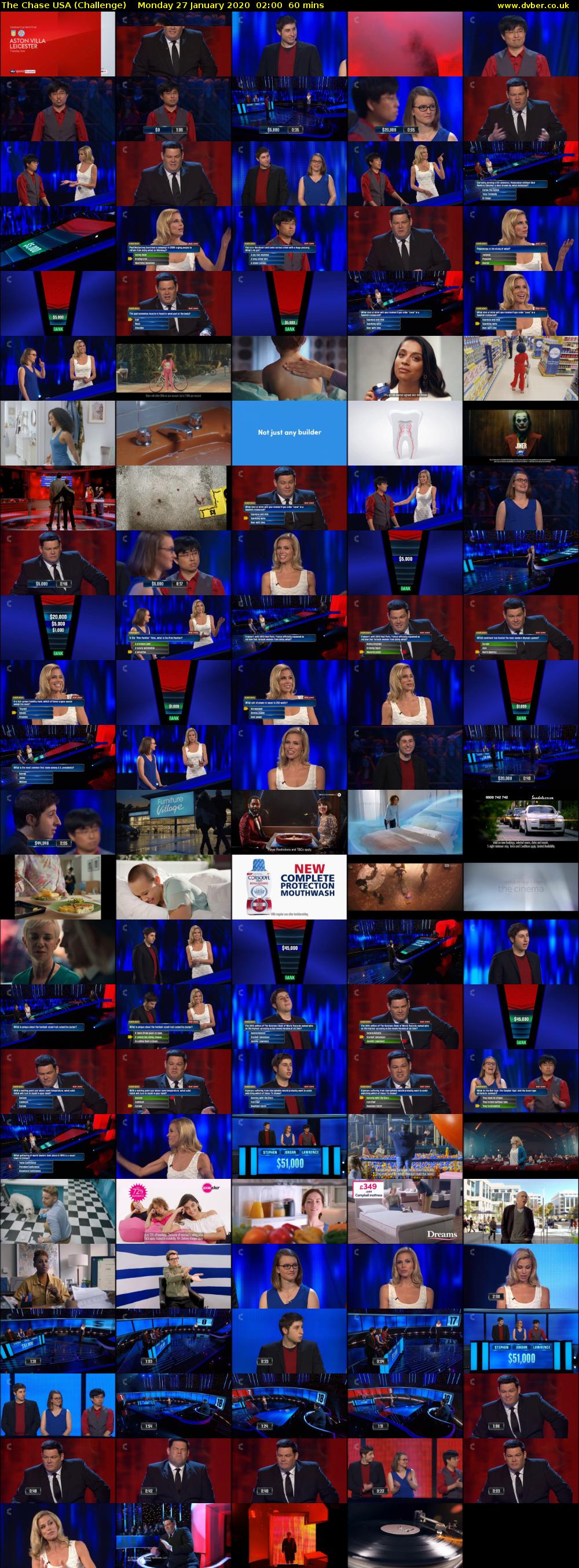 The Chase USA (Challenge) Monday 27 January 2020 02:00 - 03:00