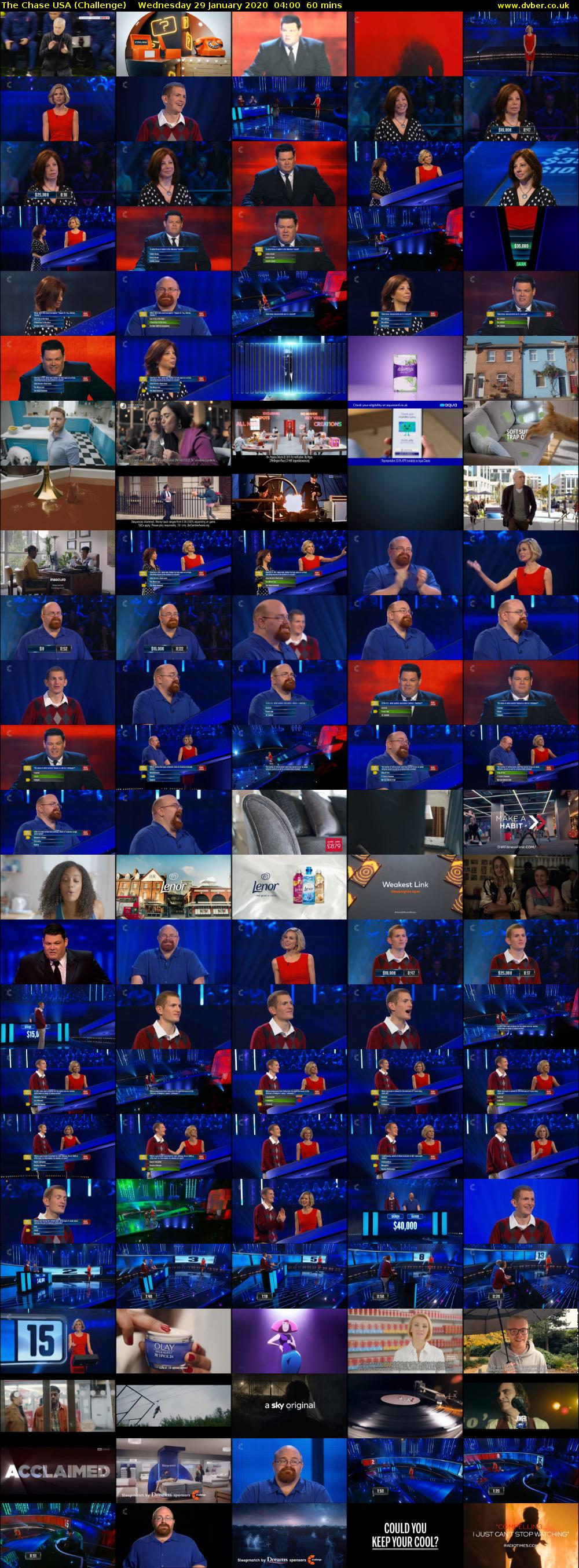The Chase USA (Challenge) Wednesday 29 January 2020 04:00 - 05:00