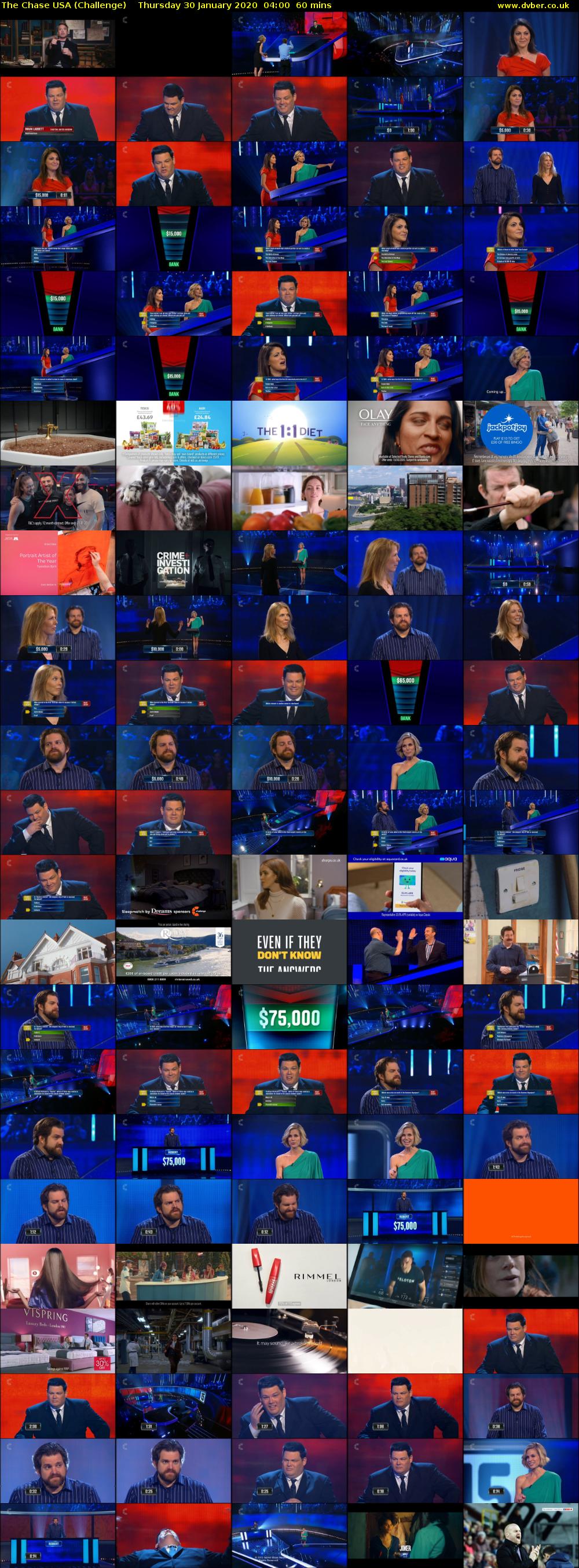 The Chase USA (Challenge) Thursday 30 January 2020 04:00 - 05:00