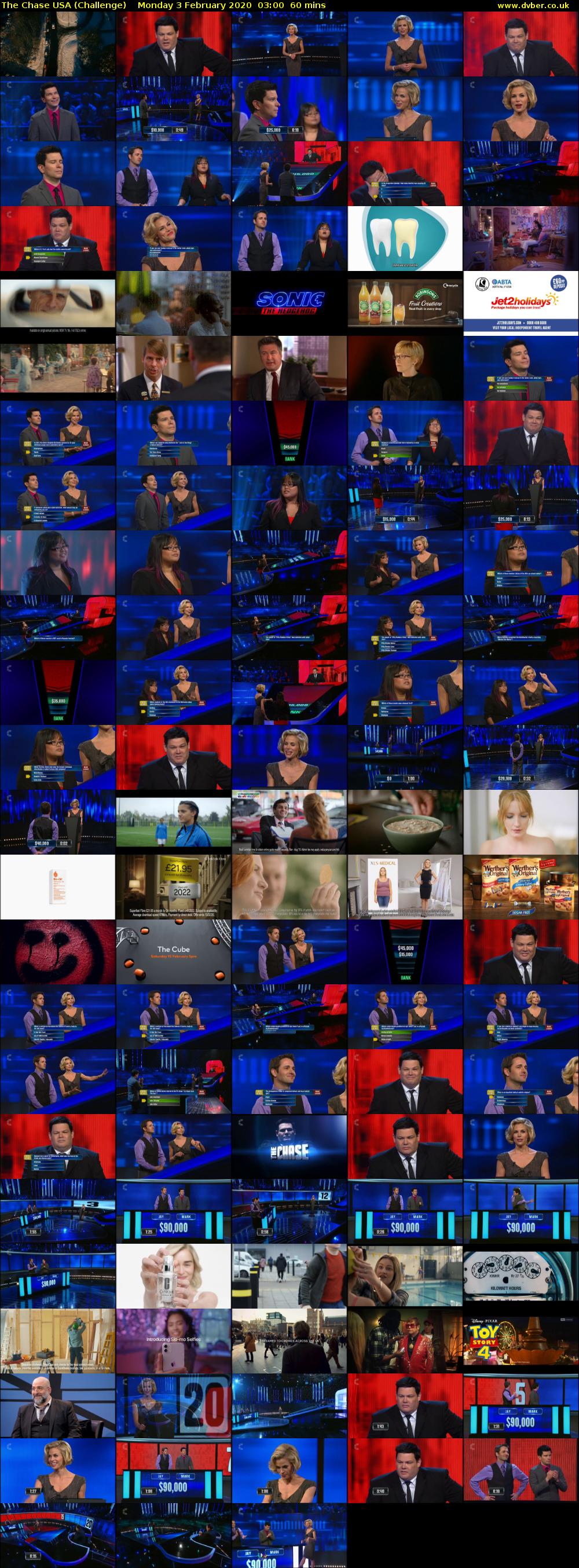 The Chase USA (Challenge) Monday 3 February 2020 03:00 - 04:00