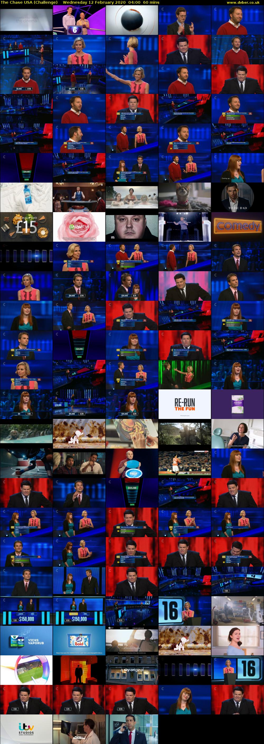 The Chase USA (Challenge) Wednesday 12 February 2020 04:00 - 05:00