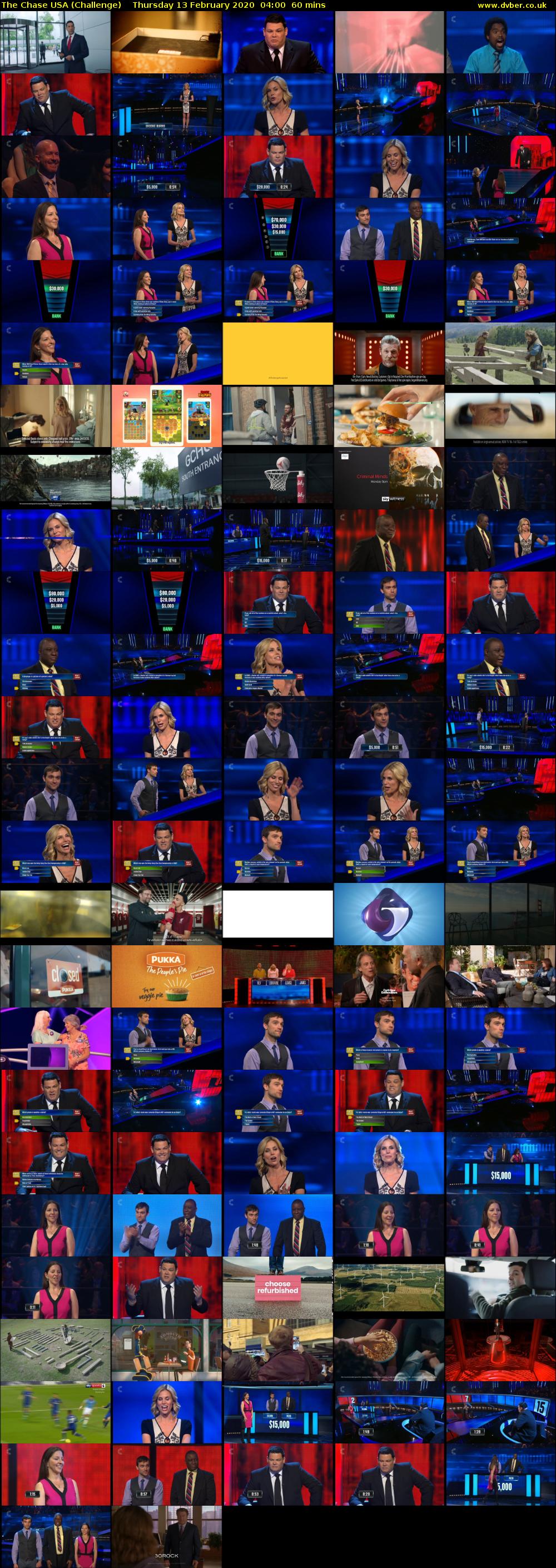 The Chase USA (Challenge) Thursday 13 February 2020 04:00 - 05:00