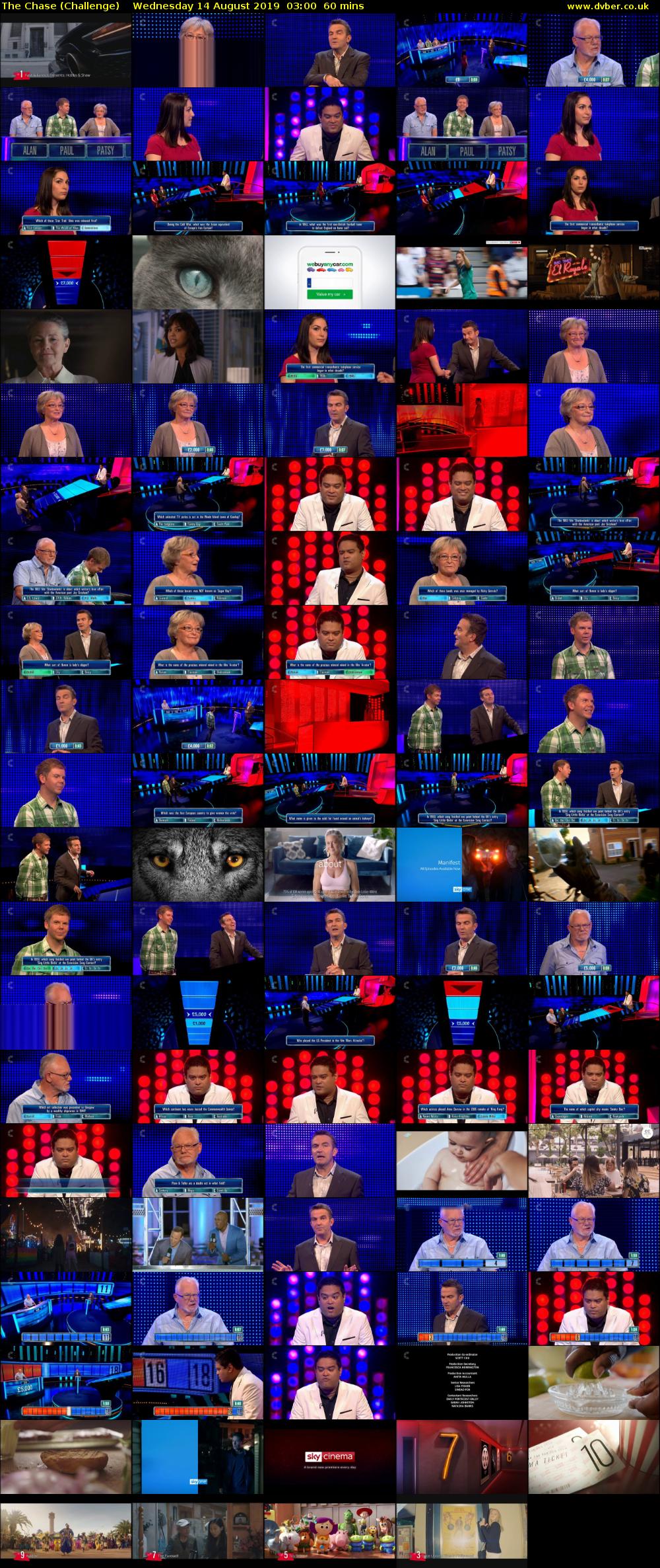 The Chase (Challenge) Wednesday 14 August 2019 03:00 - 04:00