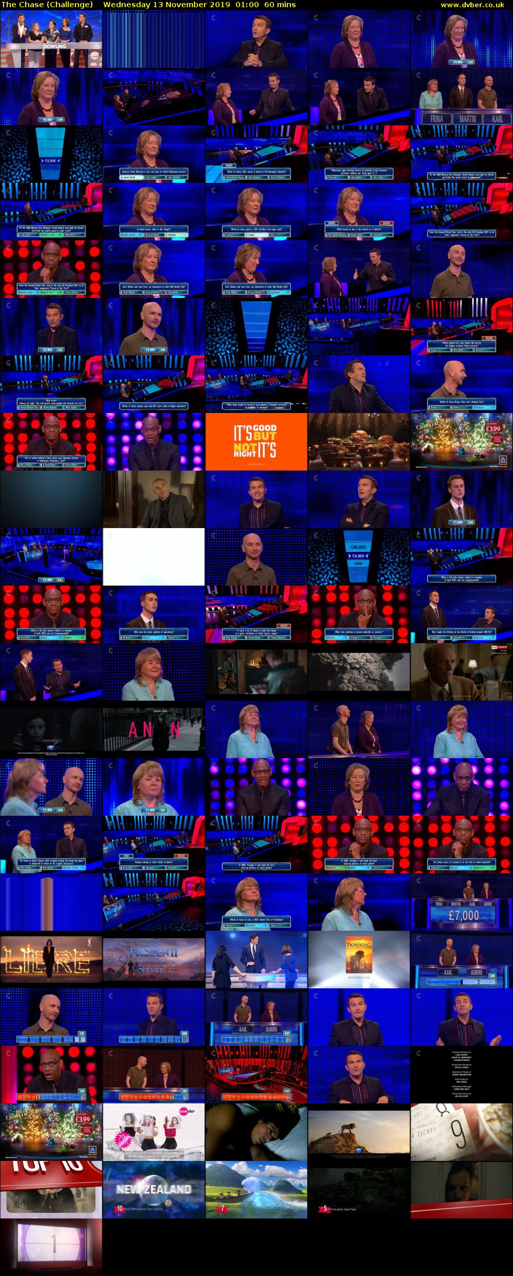 The Chase (Challenge) Wednesday 13 November 2019 01:00 - 02:00