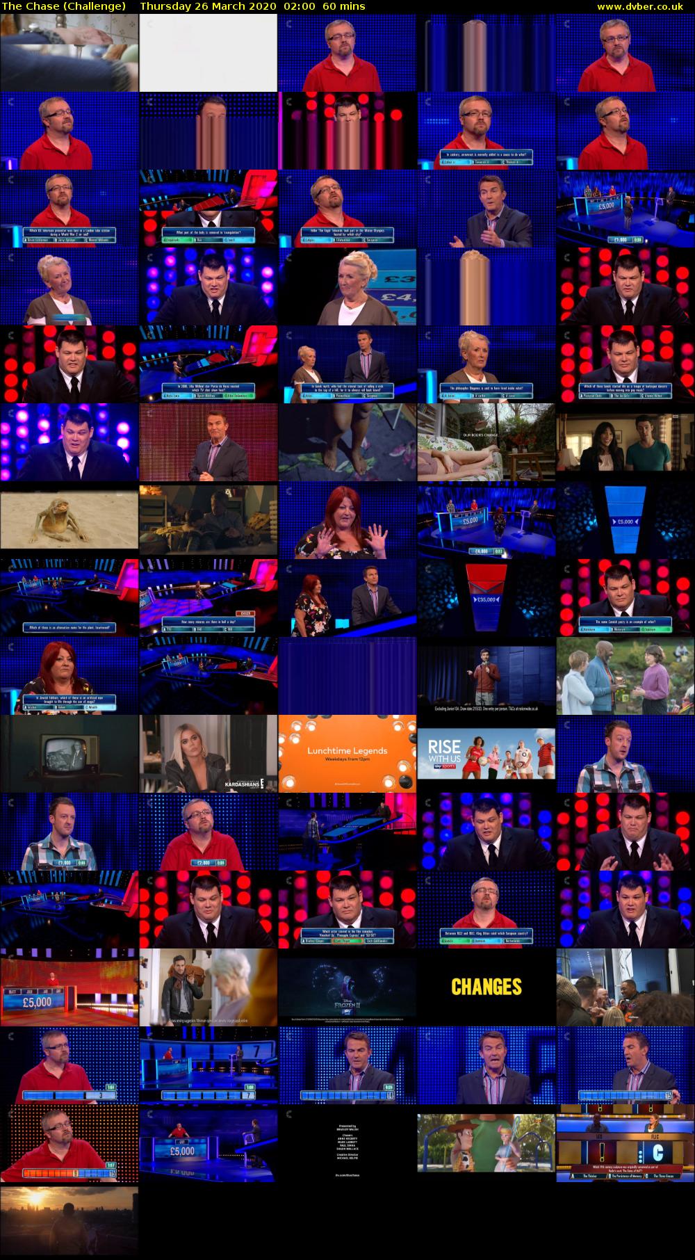 The Chase (Challenge) Thursday 26 March 2020 02:00 - 03:00