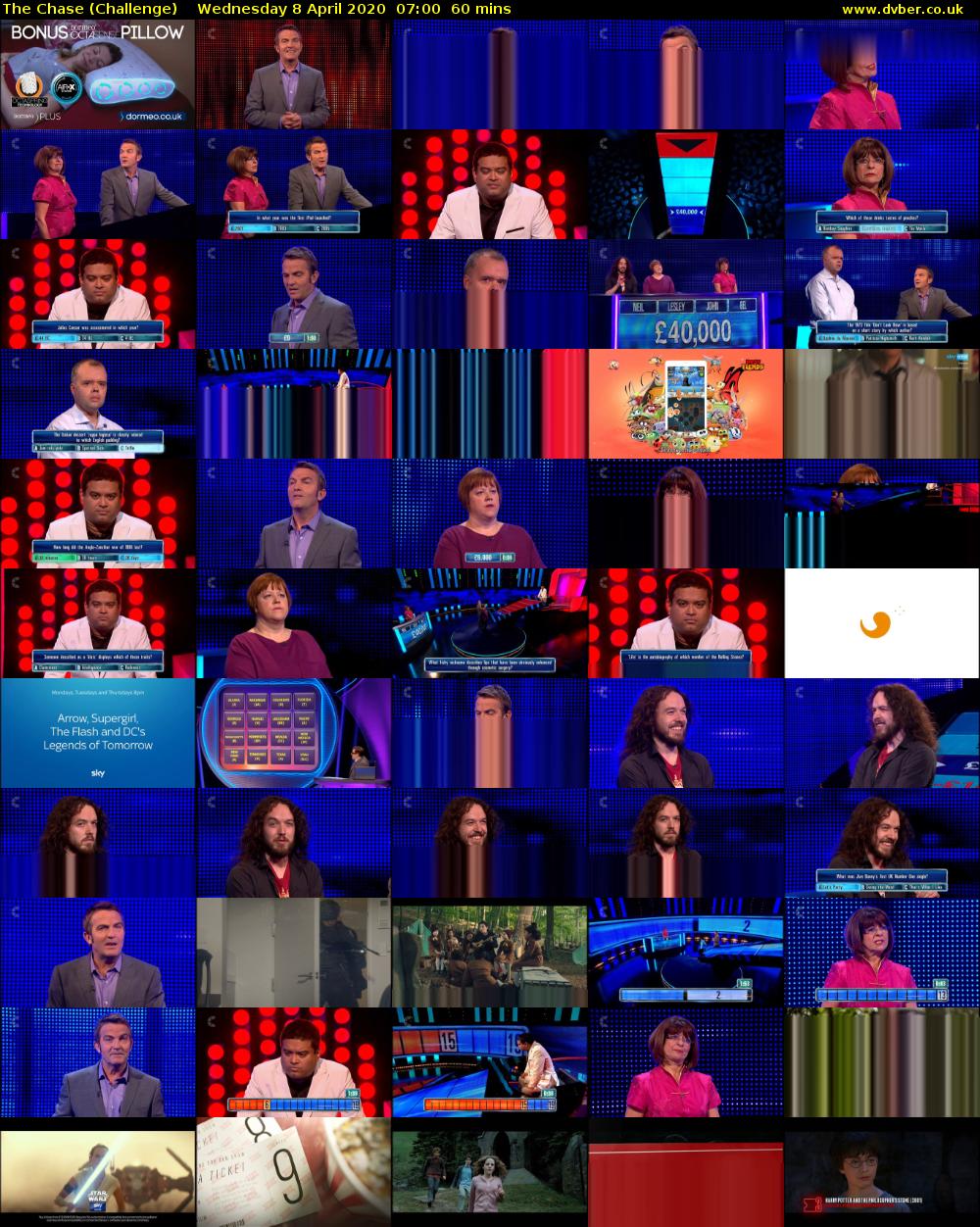 The Chase (Challenge) Wednesday 8 April 2020 07:00 - 08:00