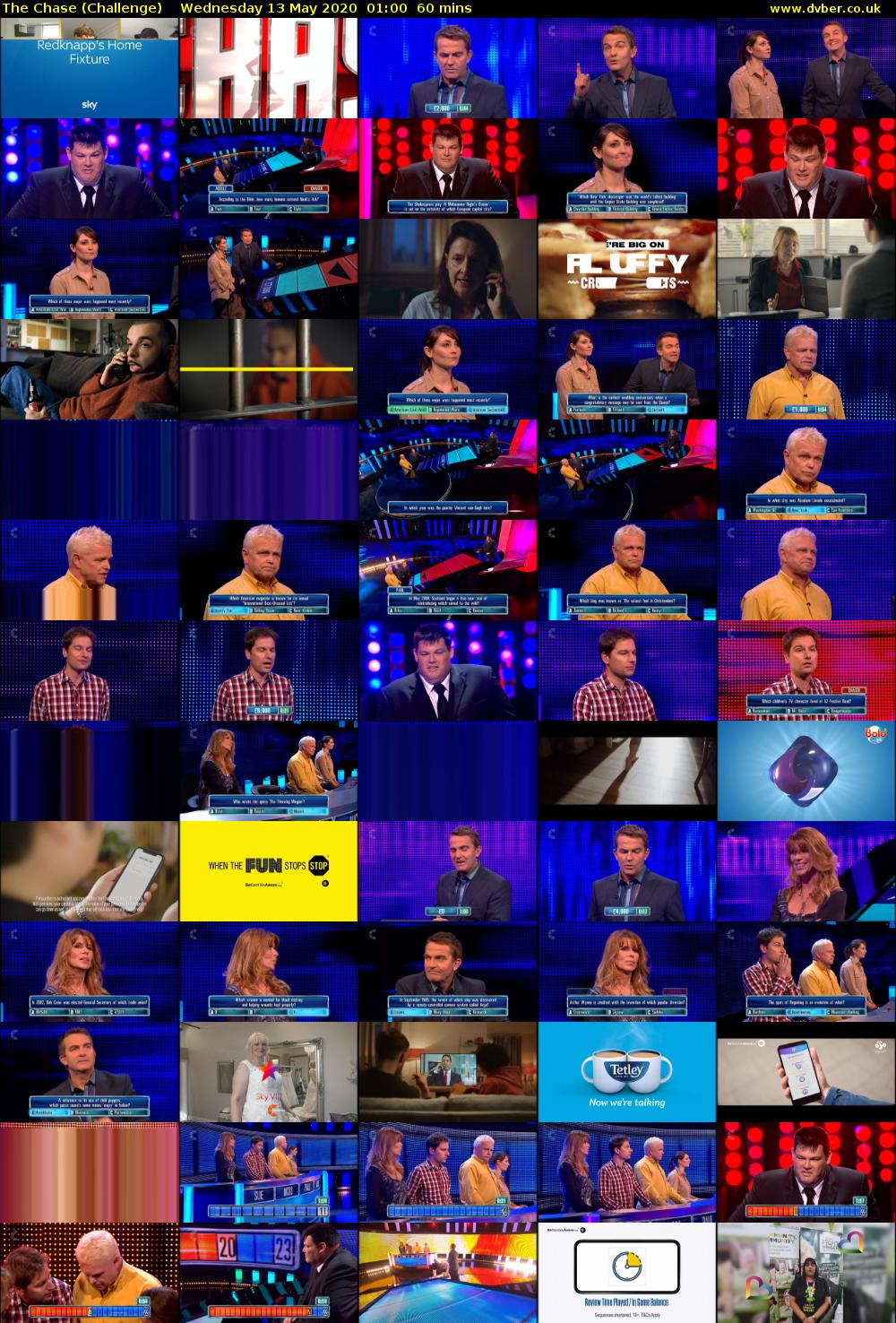 The Chase (Challenge) Wednesday 13 May 2020 01:00 - 02:00