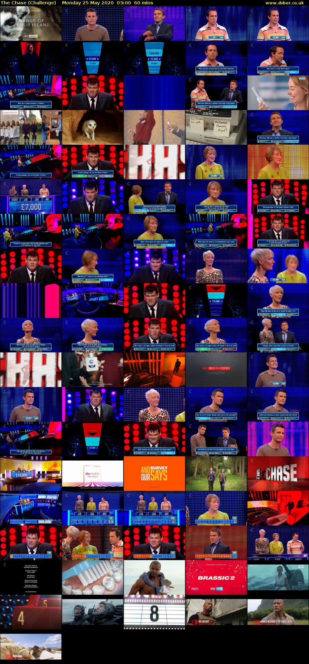 The Chase (Challenge) Monday 25 May 2020 03:00 - 04:00