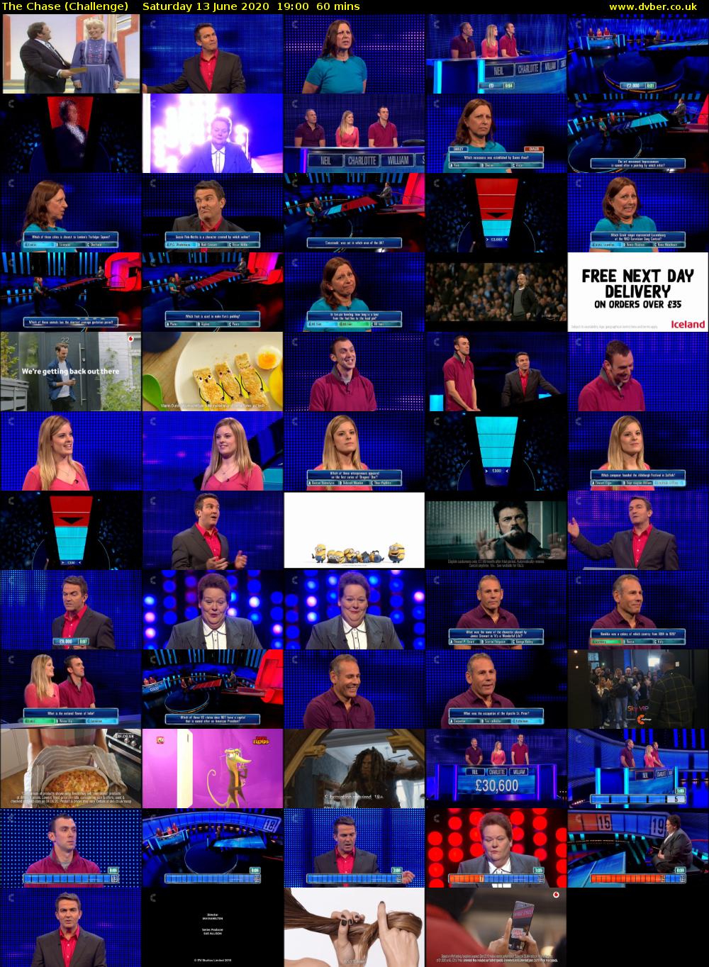 The Chase (Challenge) Saturday 13 June 2020 19:00 - 20:00