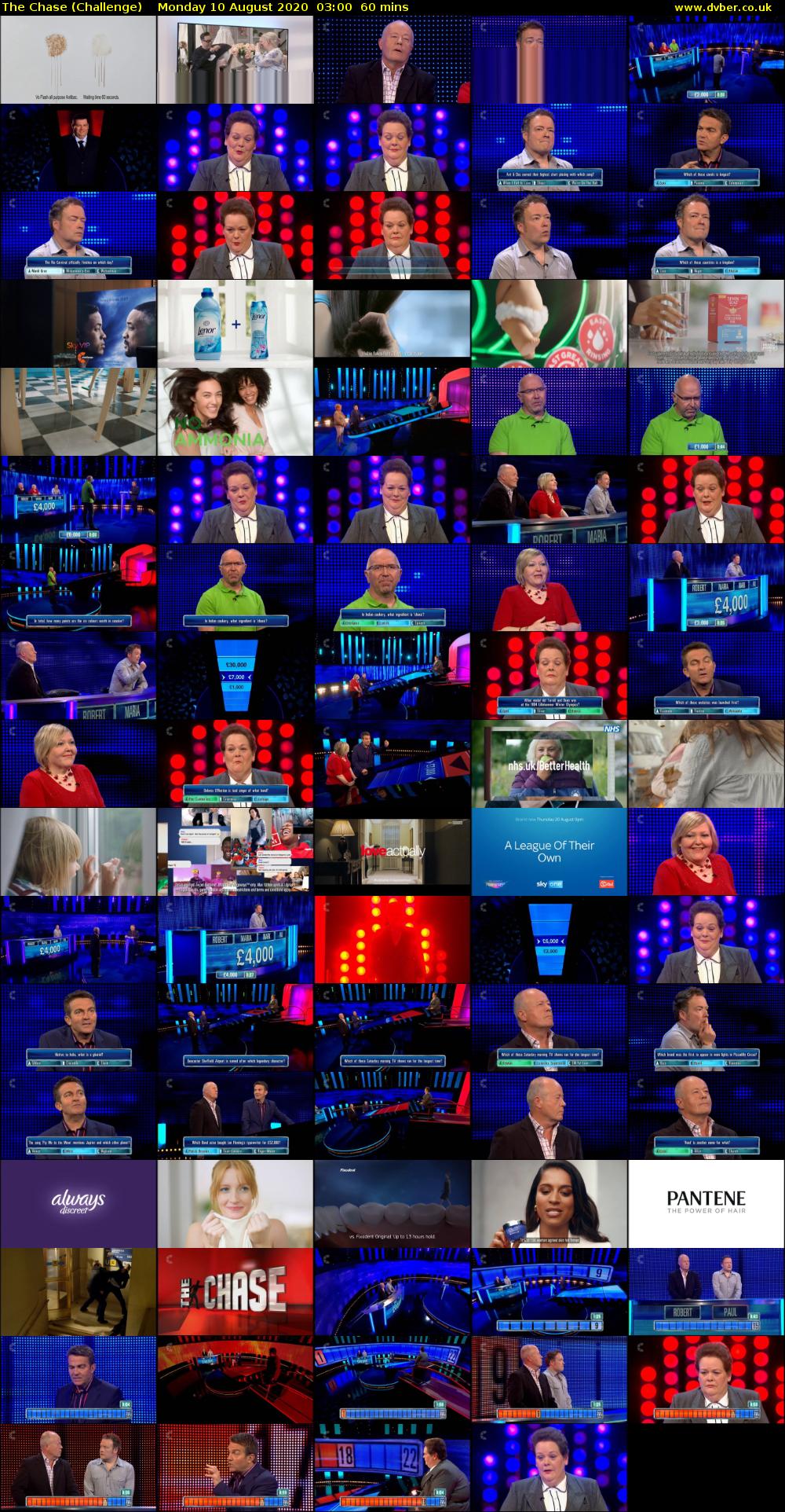 The Chase (Challenge) Monday 10 August 2020 03:00 - 04:00