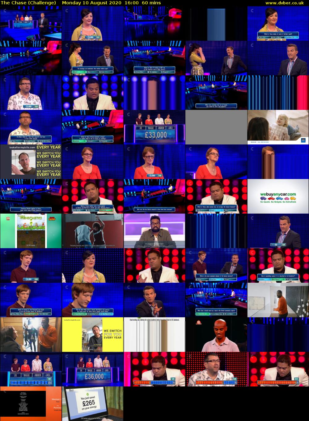 The Chase (Challenge) Monday 10 August 2020 16:00 - 17:00
