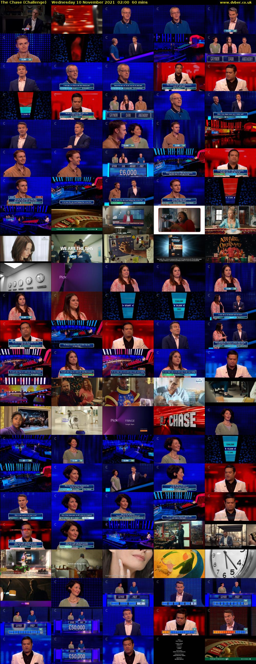 The Chase (Challenge) Wednesday 10 November 2021 02:00 - 03:00