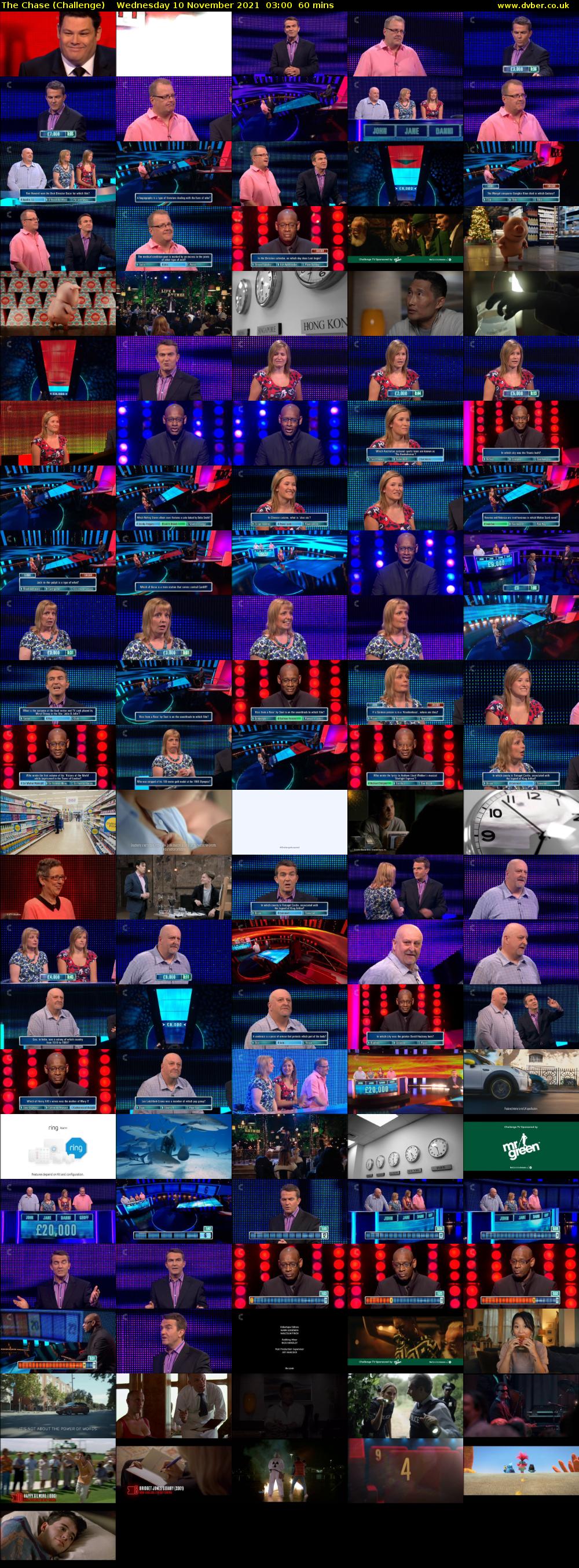 The Chase (Challenge) Wednesday 10 November 2021 03:00 - 04:00