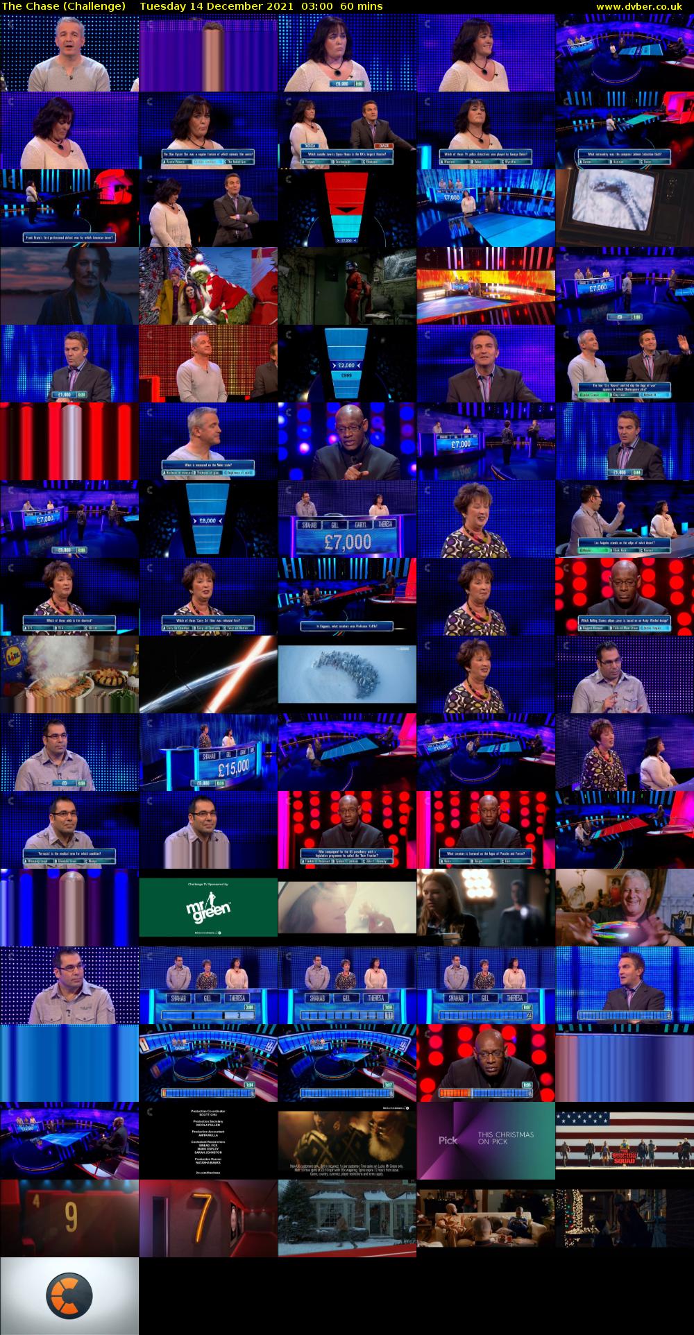 The Chase (Challenge) Tuesday 14 December 2021 03:00 - 04:00