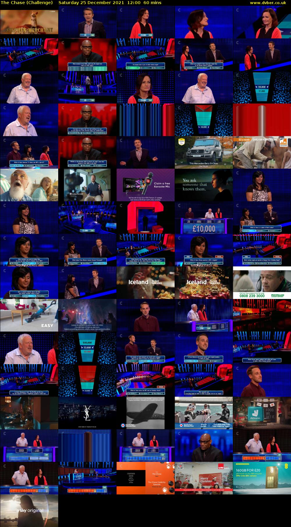 The Chase (Challenge) Saturday 25 December 2021 12:00 - 13:00