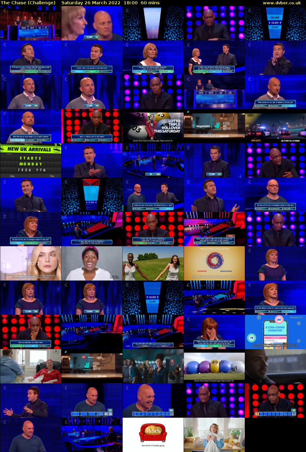 The Chase (Challenge) Saturday 26 March 2022 18:00 - 19:00