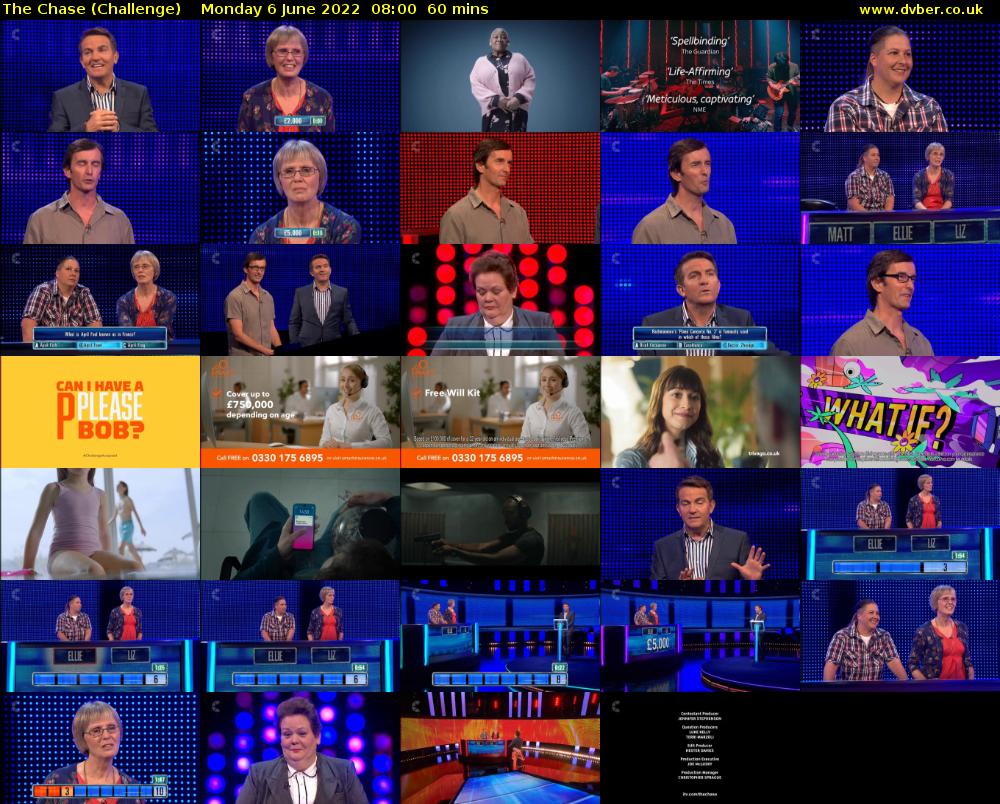 The Chase (Challenge) Monday 6 June 2022 08:00 - 09:00