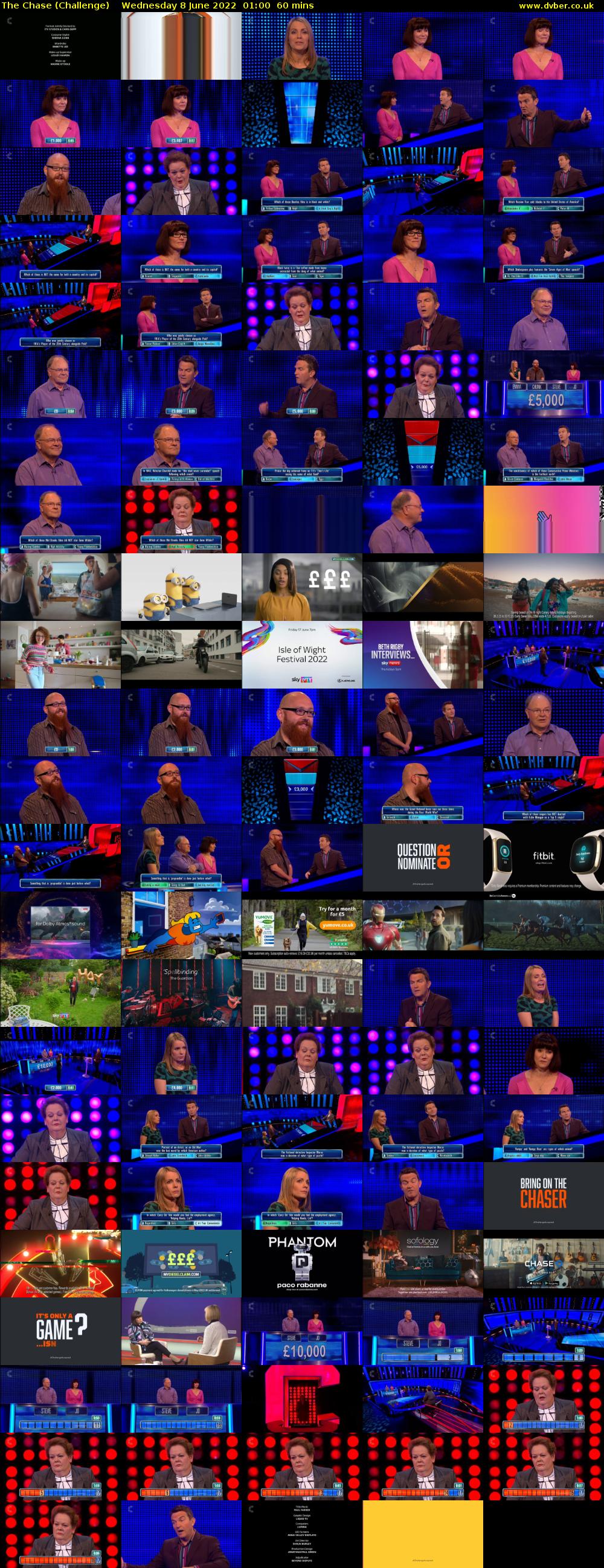 The Chase (Challenge) Wednesday 8 June 2022 01:00 - 02:00