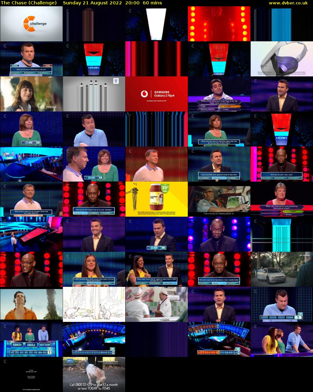 The Chase (Challenge) Sunday 21 August 2022 20:00 - 21:00