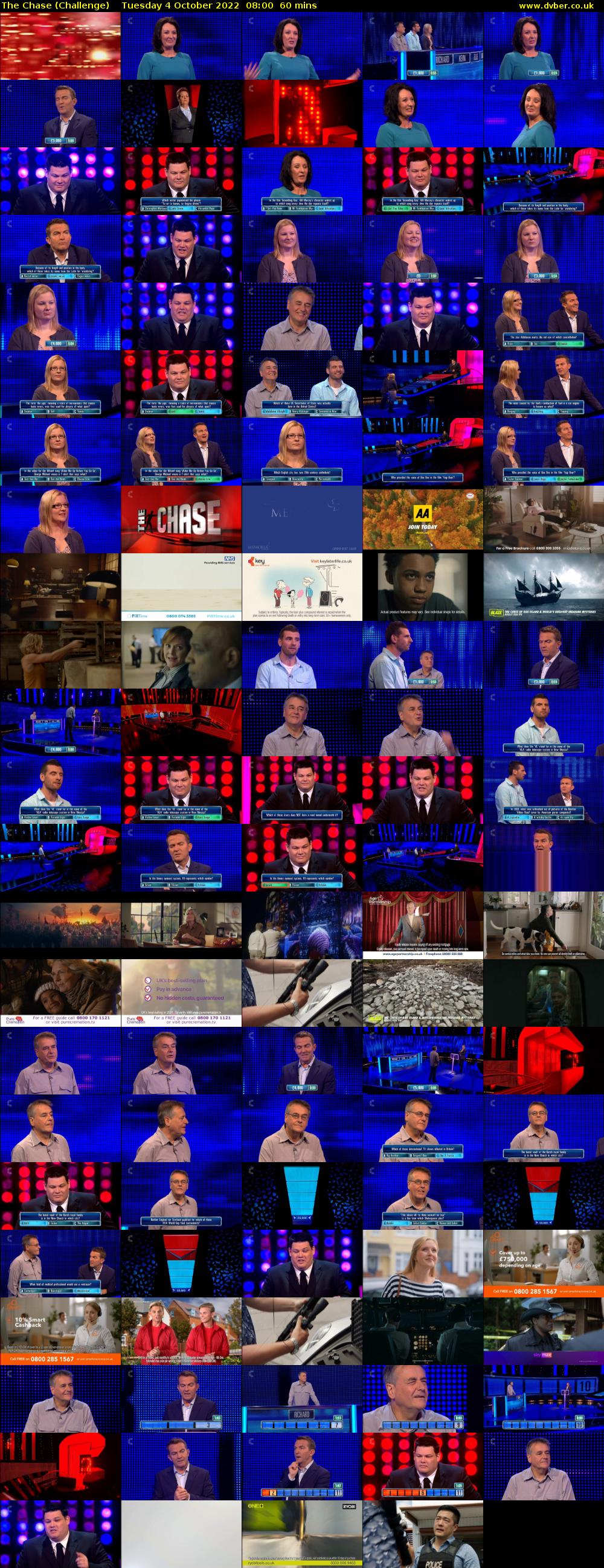 The Chase (Challenge) Tuesday 4 October 2022 08:00 - 09:00