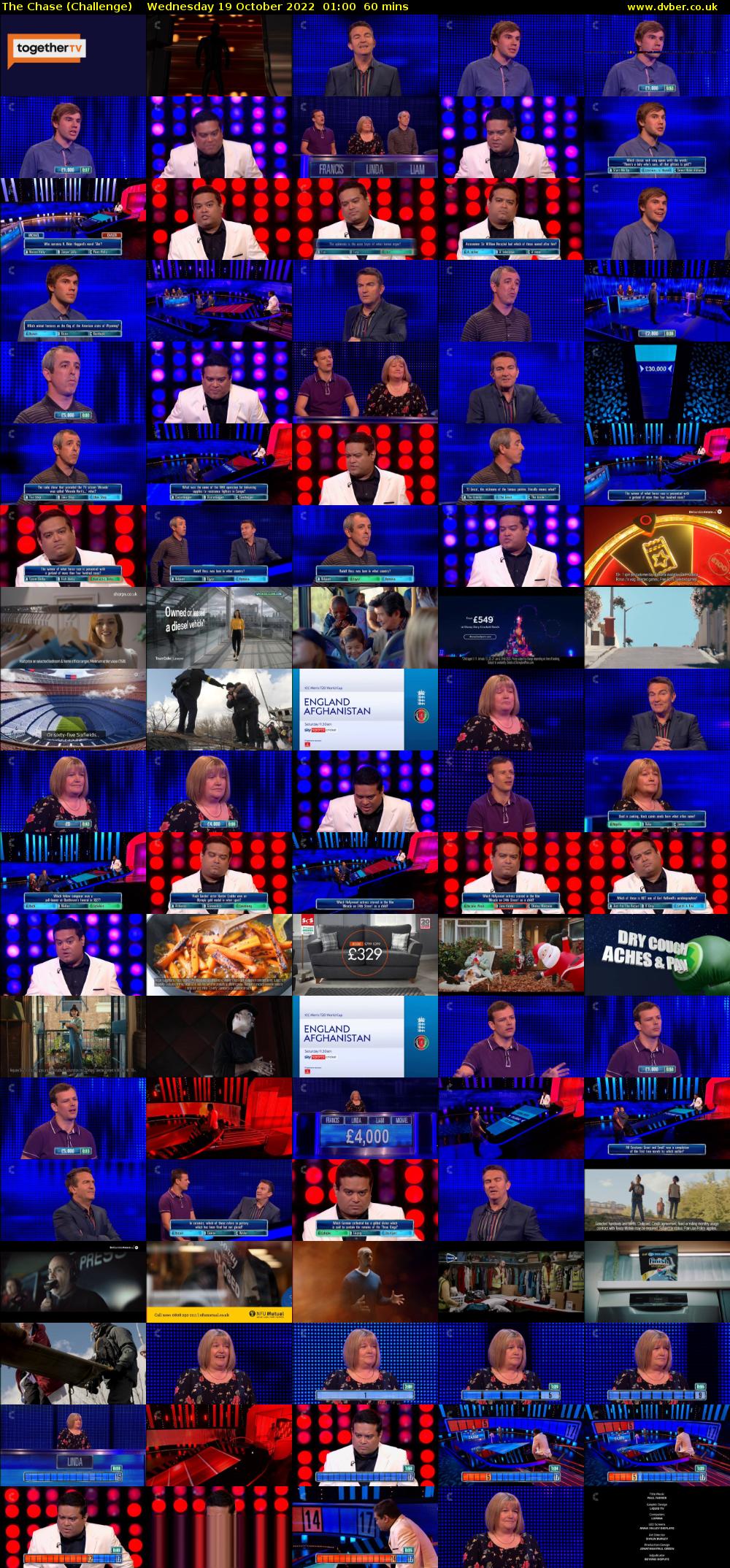 The Chase (Challenge) Wednesday 19 October 2022 01:00 - 02:00