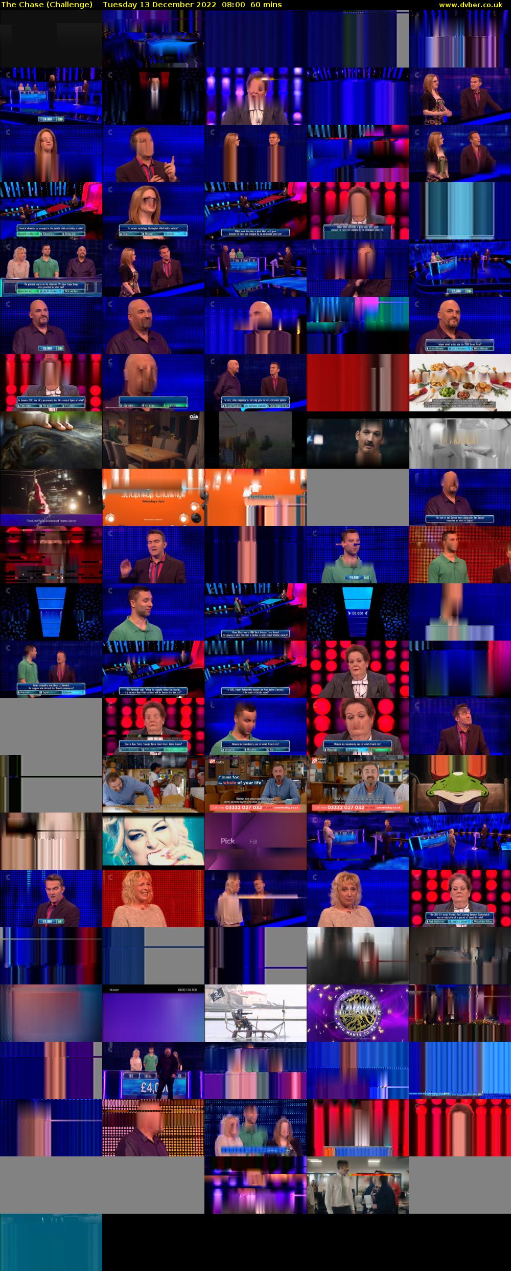 The Chase (Challenge) Tuesday 13 December 2022 08:00 - 09:00