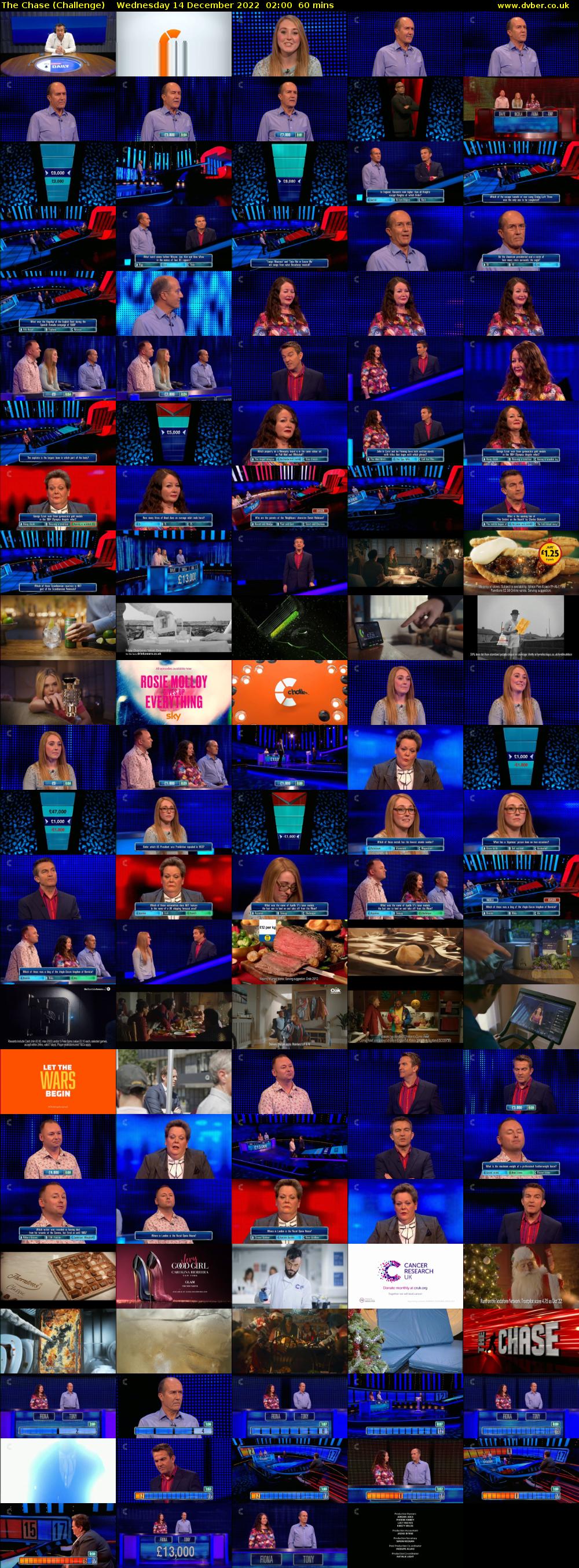 The Chase (Challenge) Wednesday 14 December 2022 02:00 - 03:00