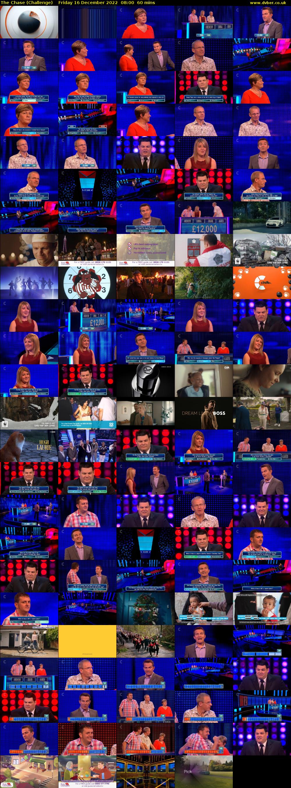 The Chase (Challenge) Friday 16 December 2022 08:00 - 09:00