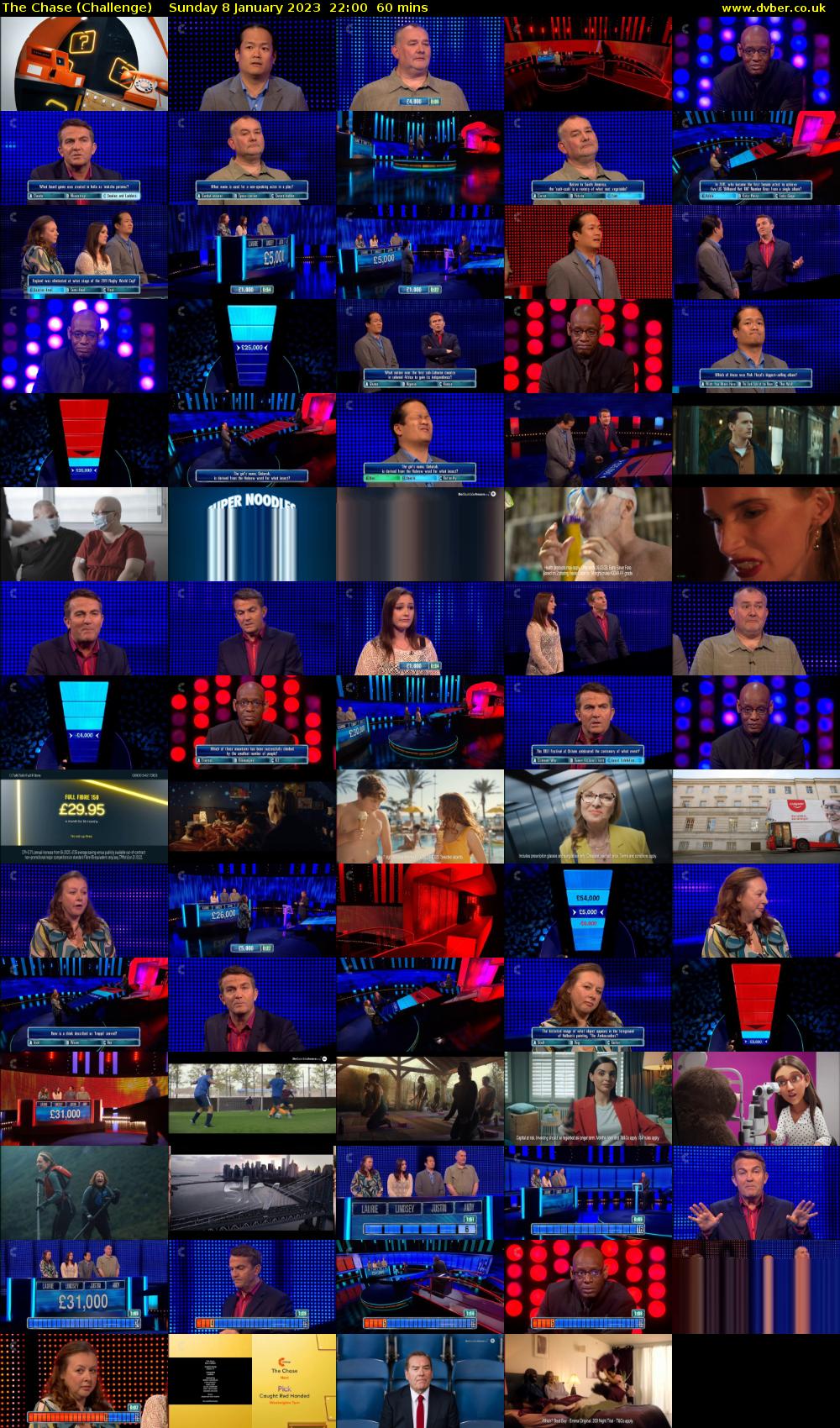 The Chase (Challenge) Sunday 8 January 2023 22:00 - 23:00