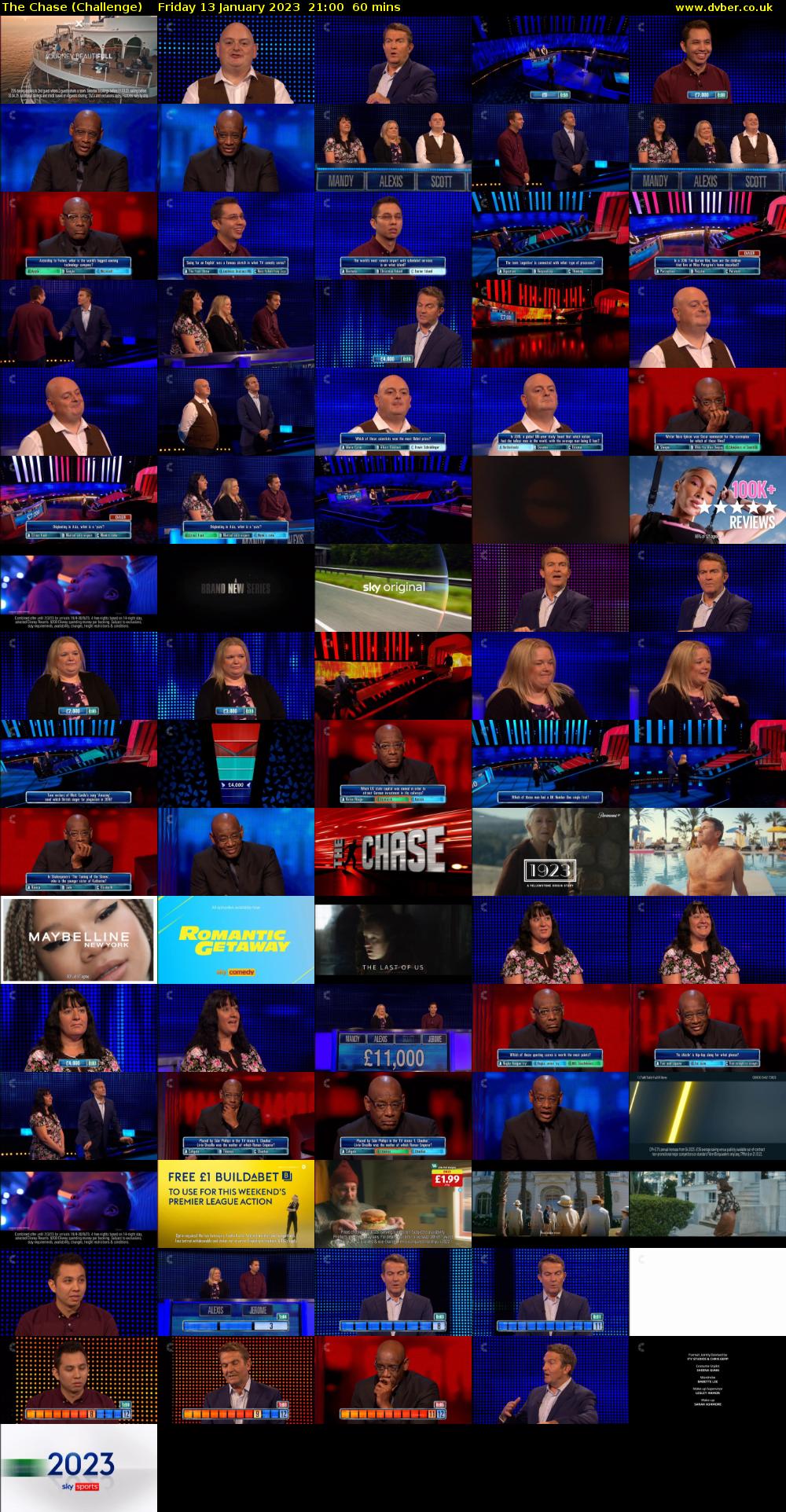 The Chase (Challenge) Friday 13 January 2023 21:00 - 22:00