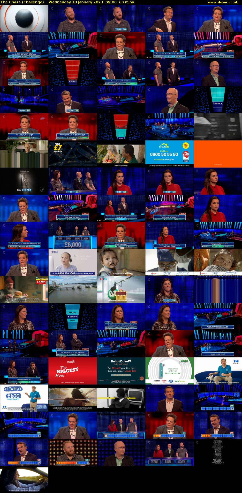 The Chase (Challenge) Wednesday 18 January 2023 09:00 - 10:00