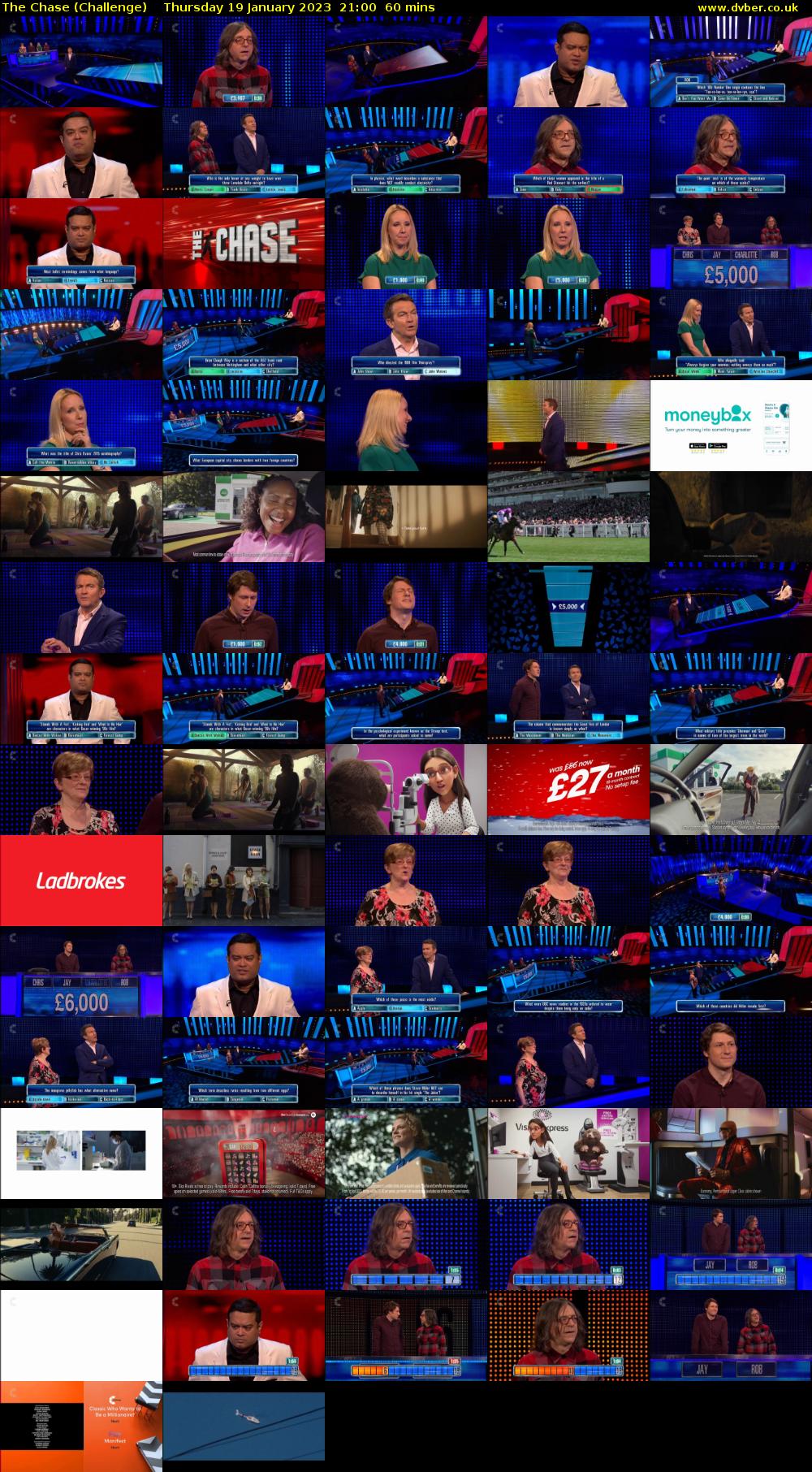 The Chase (Challenge) Thursday 19 January 2023 21:00 - 22:00