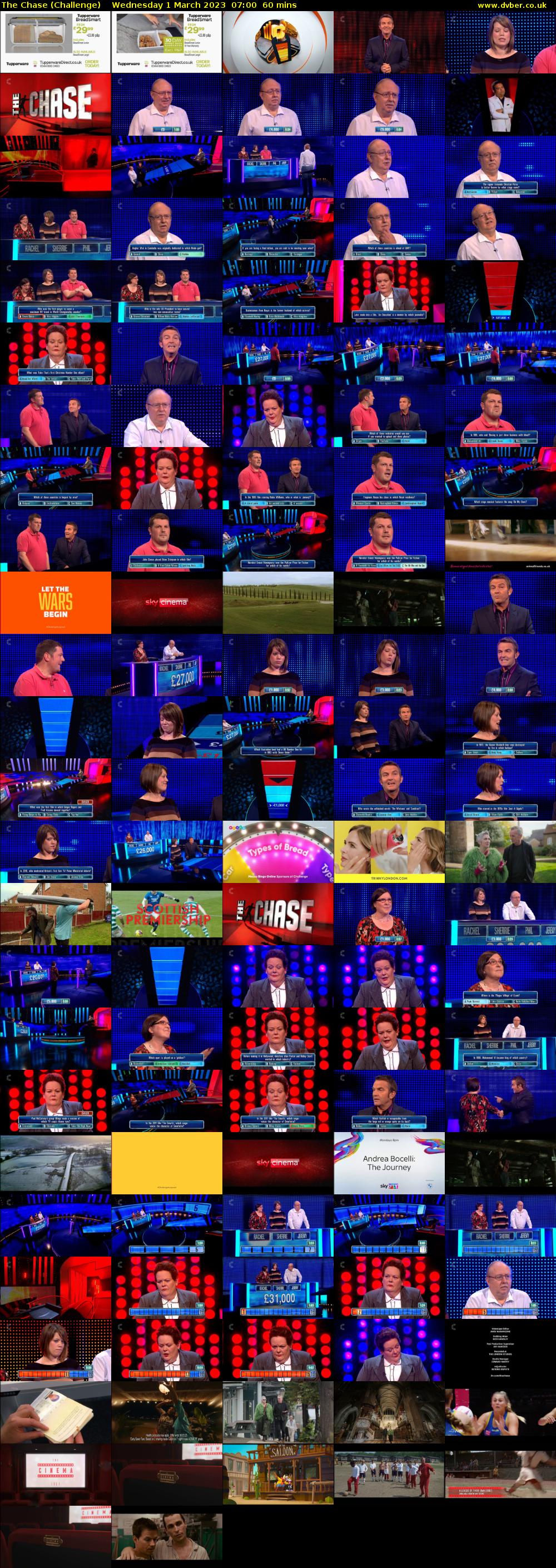 The Chase (Challenge) Wednesday 1 March 2023 07:00 - 08:00