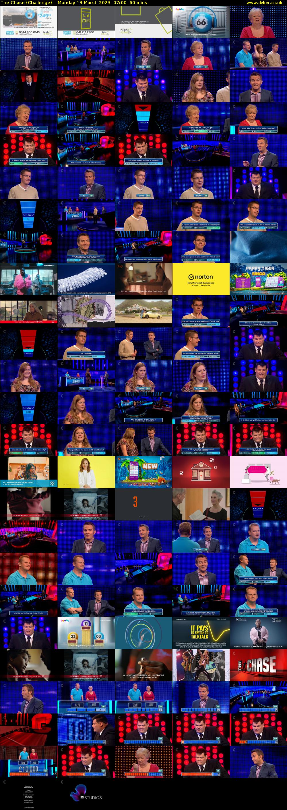 The Chase (Challenge) Monday 13 March 2023 07:00 - 08:00