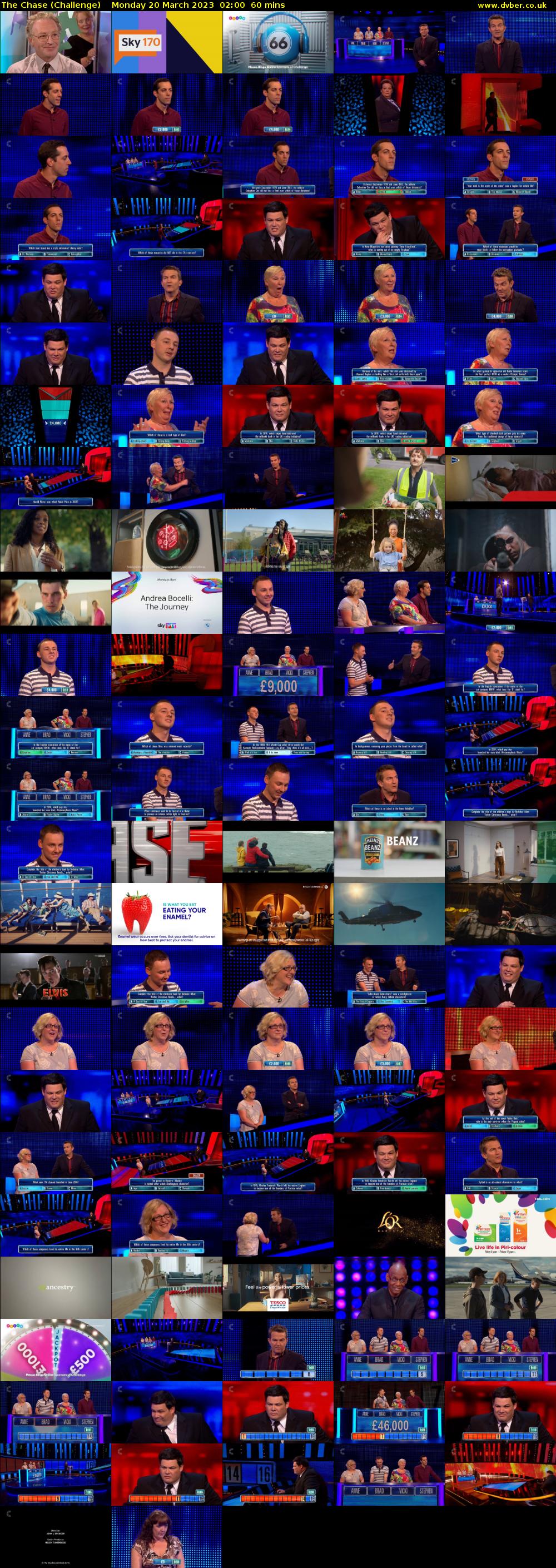 The Chase (Challenge) Monday 20 March 2023 02:00 - 03:00