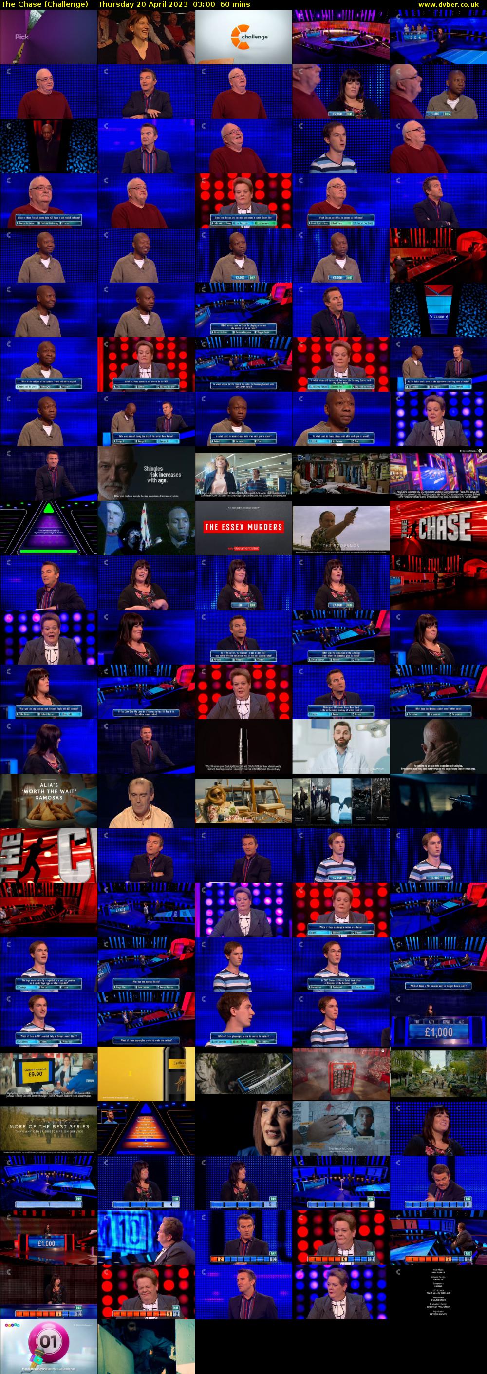The Chase (Challenge) Thursday 20 April 2023 03:00 - 04:00