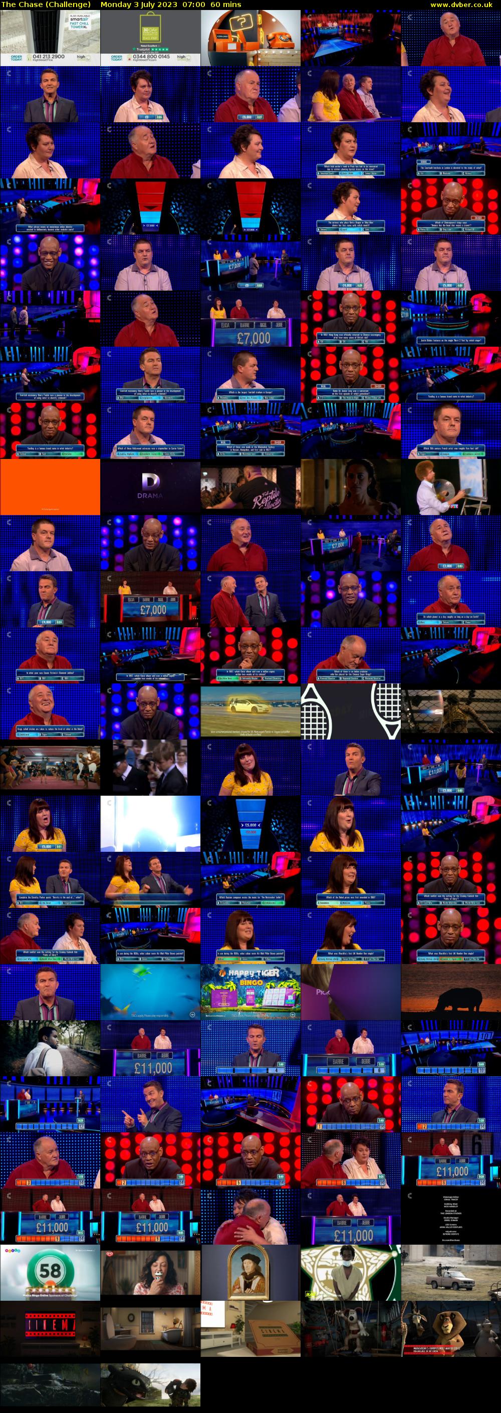 The Chase (Challenge) Monday 3 July 2023 07:00 - 08:00