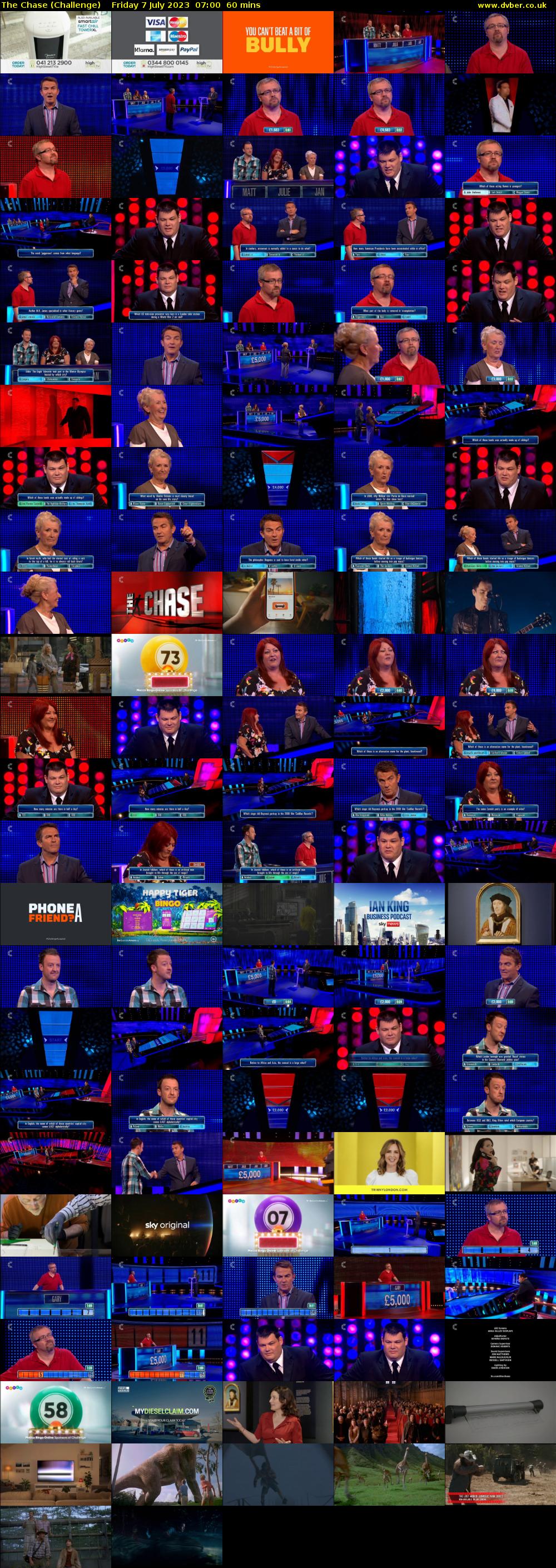 The Chase (Challenge) Friday 7 July 2023 07:00 - 08:00