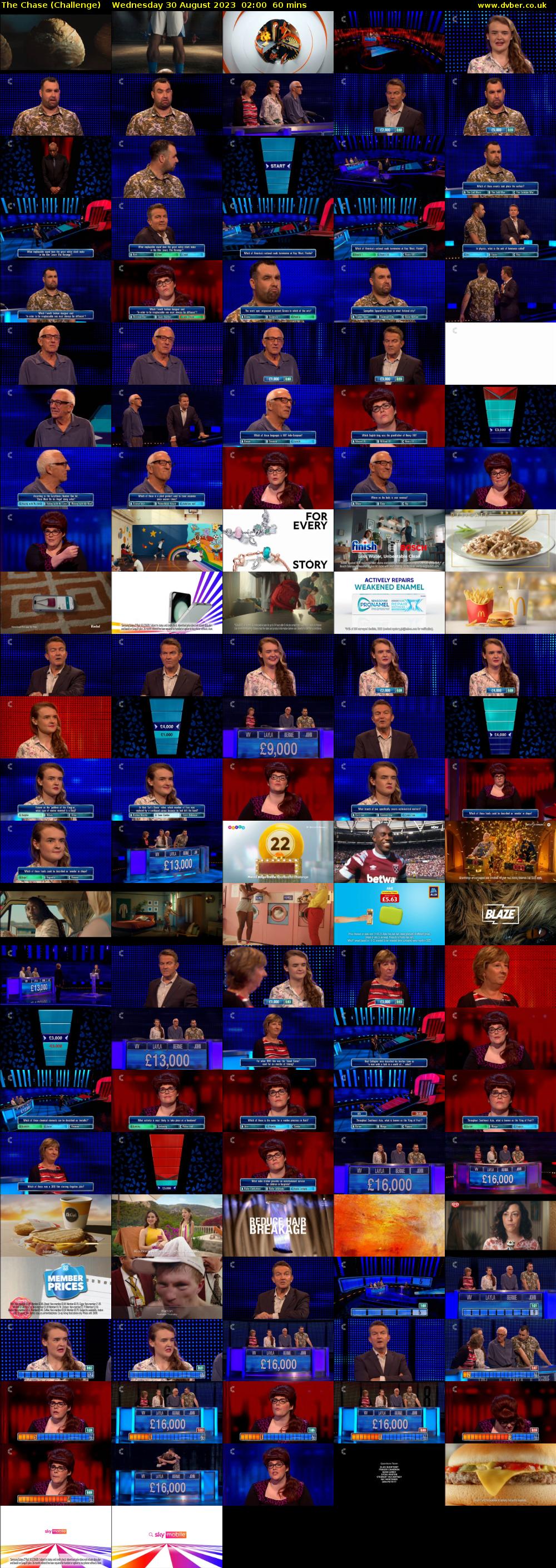 The Chase (Challenge) Wednesday 30 August 2023 02:00 - 03:00