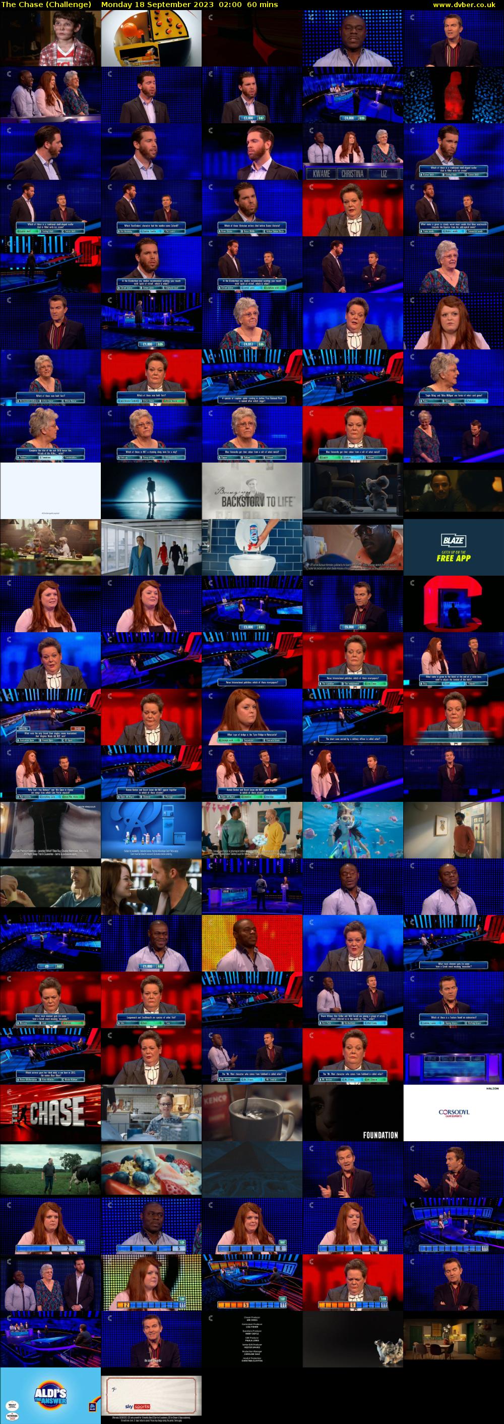 The Chase (Challenge) Monday 18 September 2023 02:00 - 03:00
