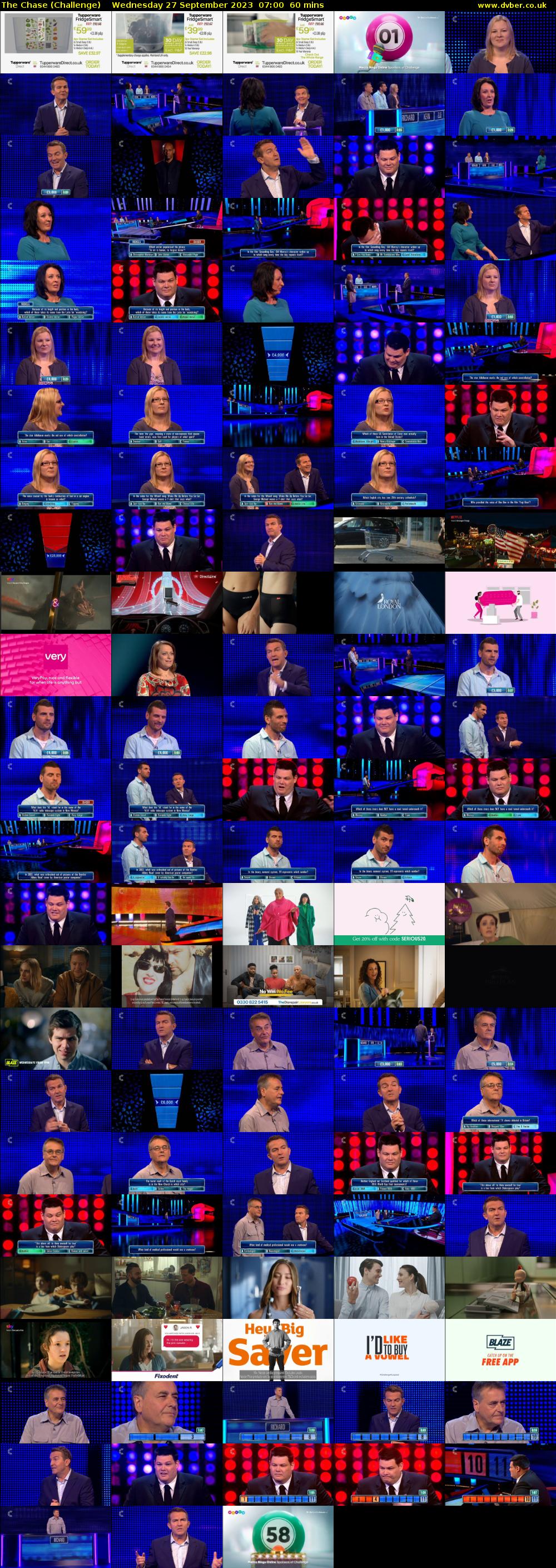 The Chase (Challenge) Wednesday 27 September 2023 07:00 - 08:00
