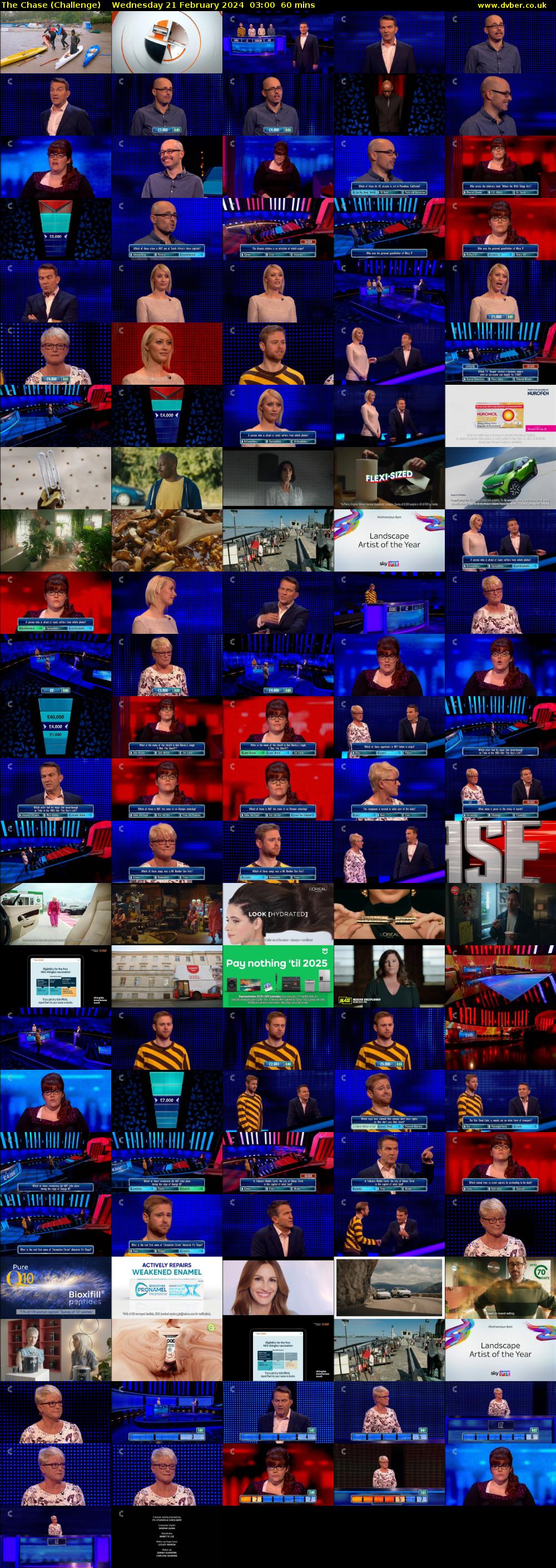 The Chase (Challenge) Wednesday 21 February 2024 03:00 - 04:00