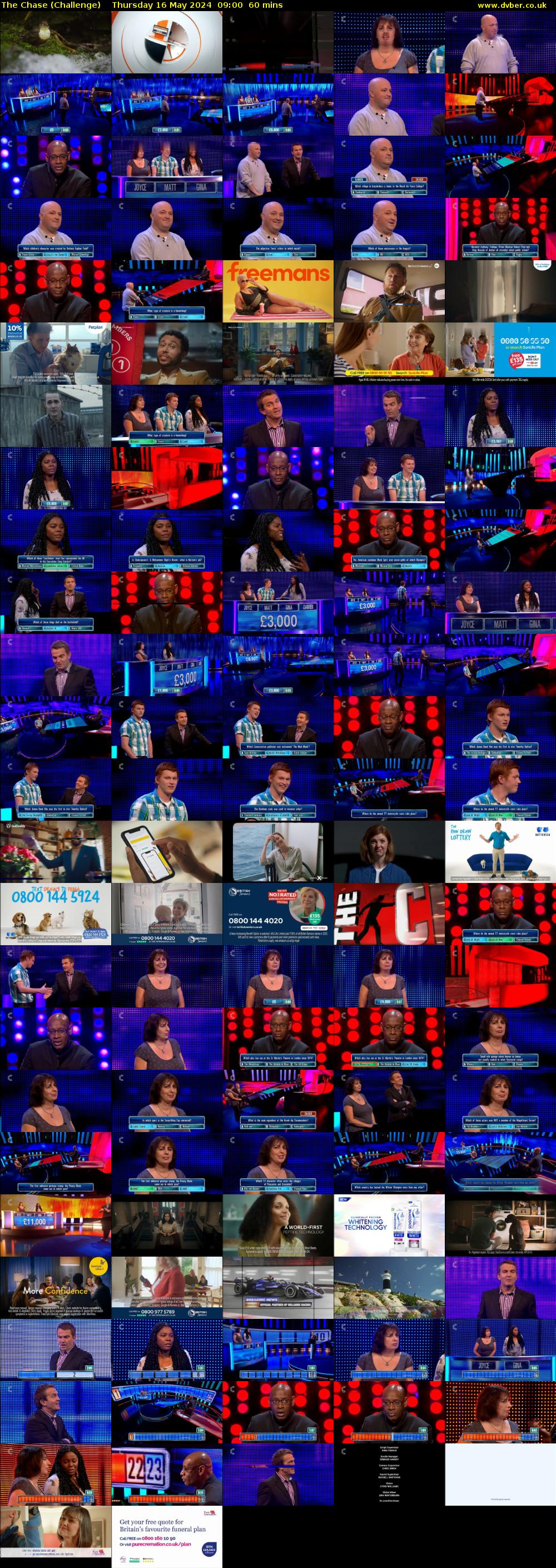 The Chase (Challenge) Thursday 16 May 2024 09:00 - 10:00