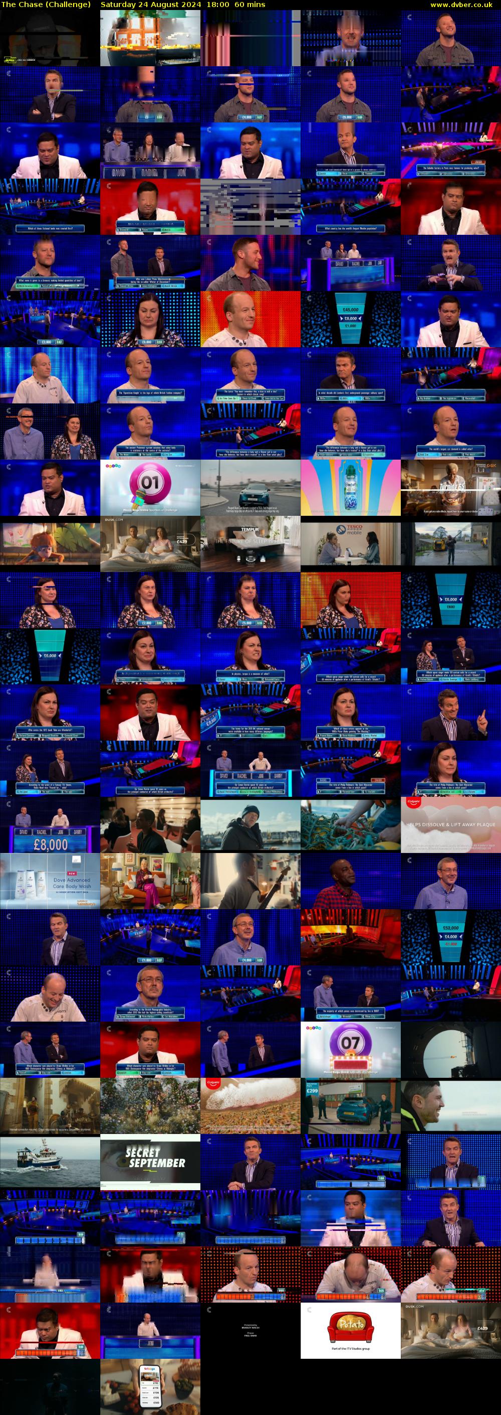 The Chase (Challenge) Saturday 24 August 2024 18:00 - 19:00