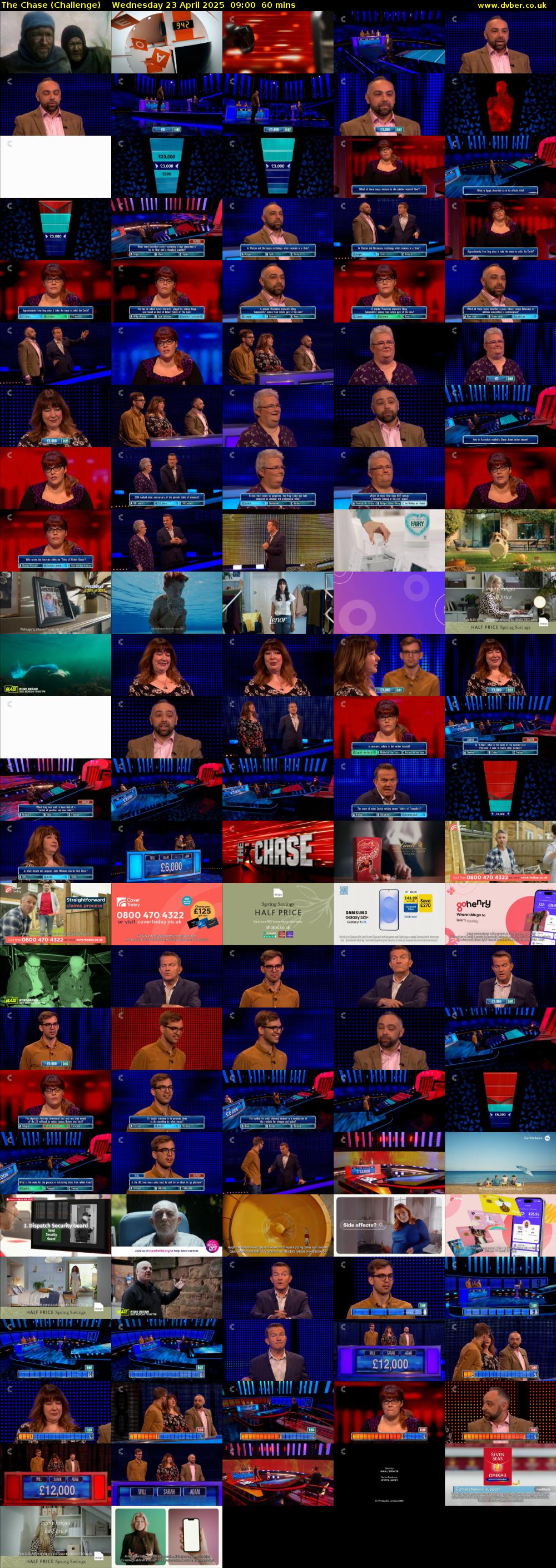 The Chase (Challenge) Wednesday 23 April 2025 09:00 - 10:00