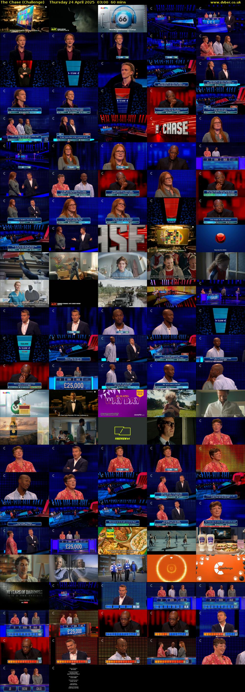 The Chase (Challenge) Thursday 24 April 2025 03:00 - 04:00